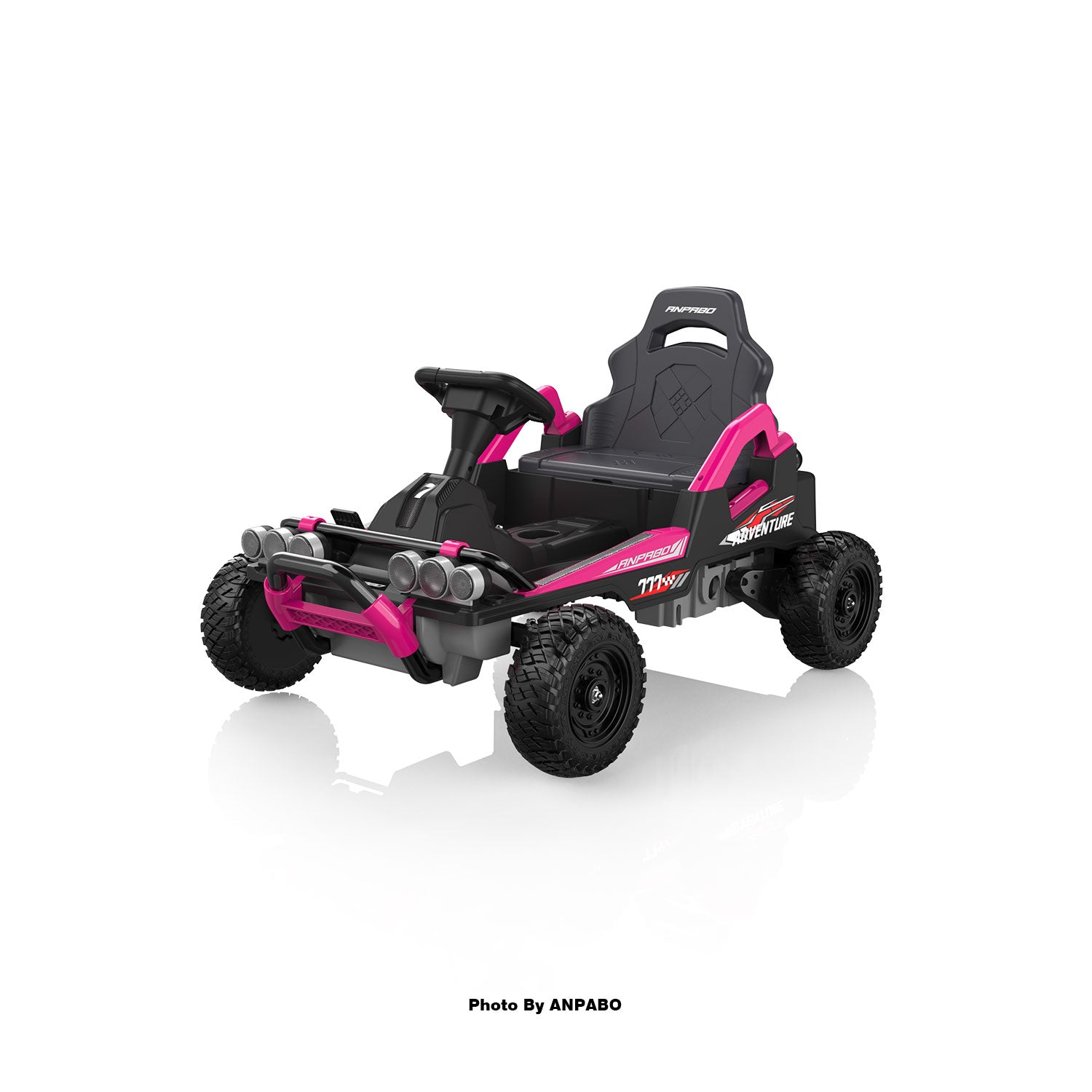 24V Off-Road Car with Throttle & Clutch Pedal for All-Terrain Fun-rose red