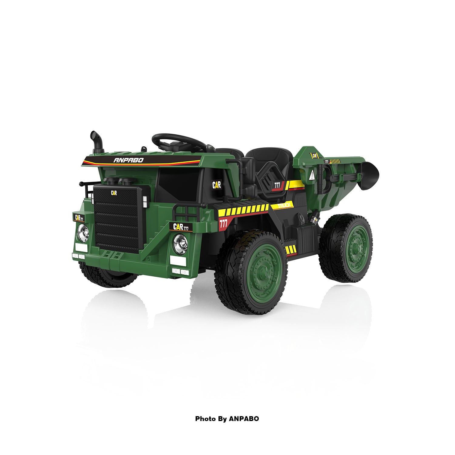 24V APBODirect Ride on Dump Truck for Kids with Remote Control-green