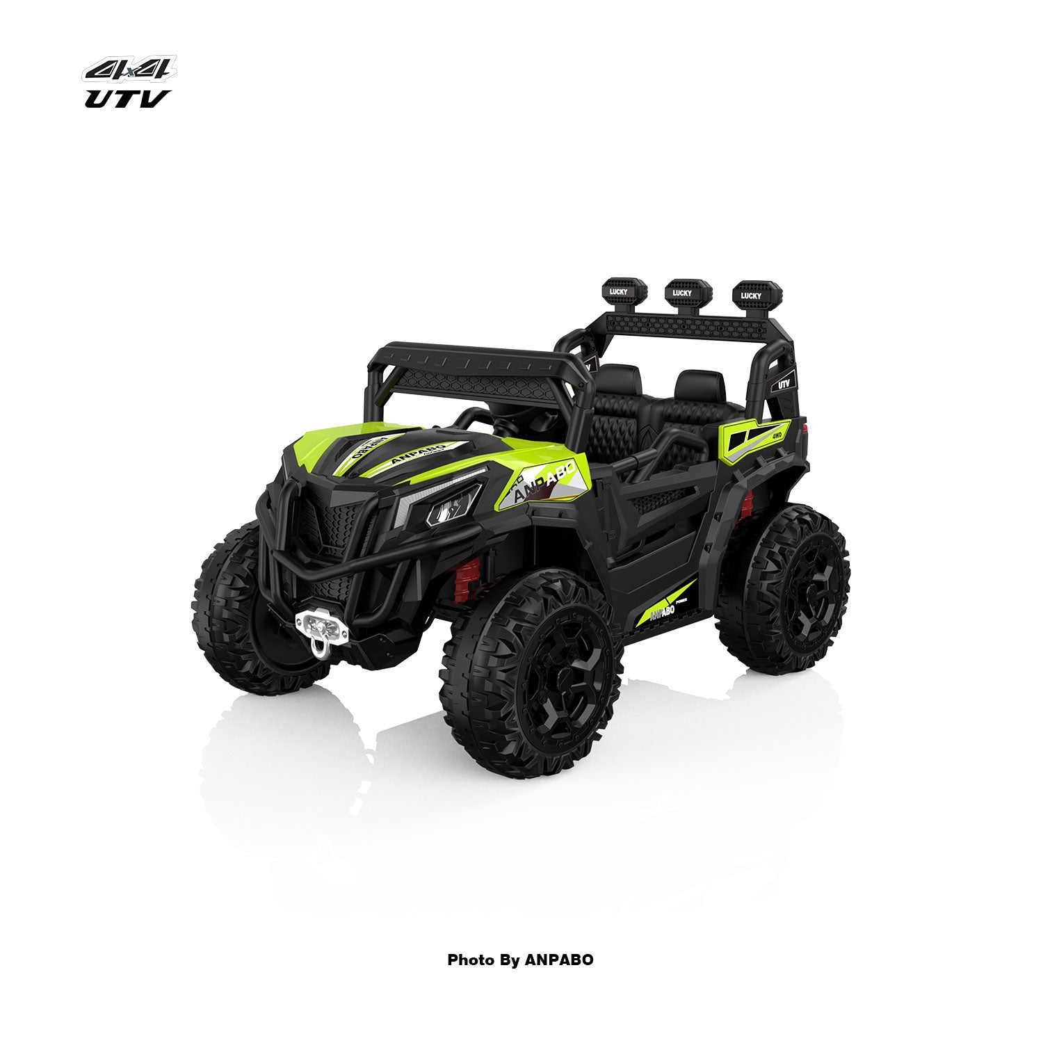 24V APBODirect Terrain Ride-On Buggy with Remote-Max-R 24V 4WD UTV -green