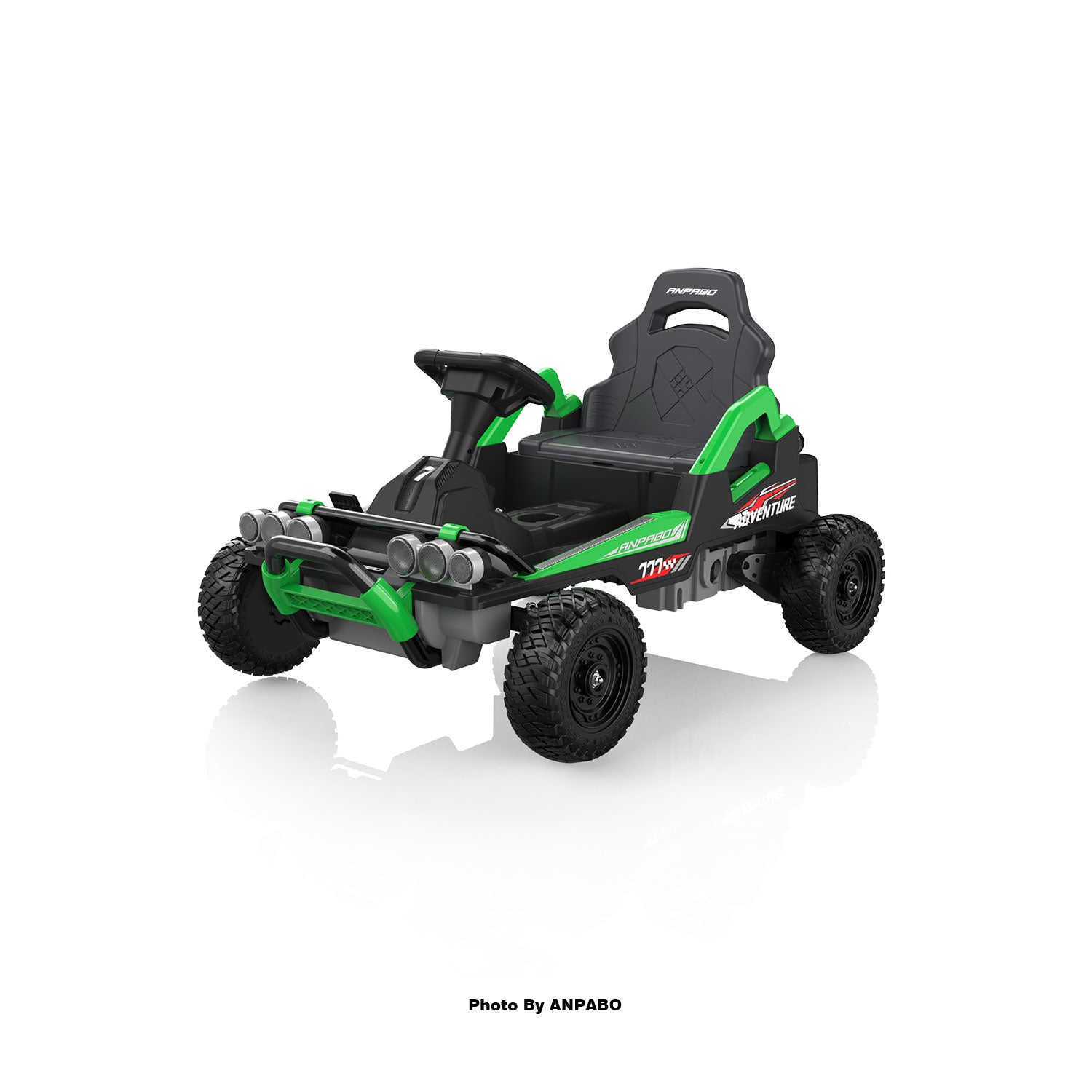 24V Off-Road Car with Throttle & Clutch Pedal for All-Terrain Fun-green