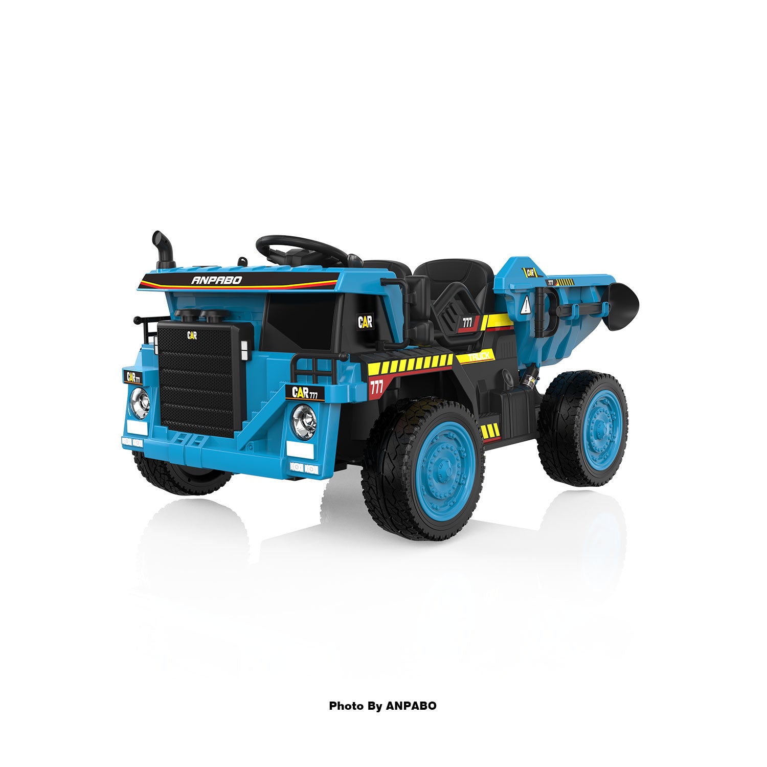 24V APBODirect Ride on Dump Truck for Kids with Remote Control-blue
