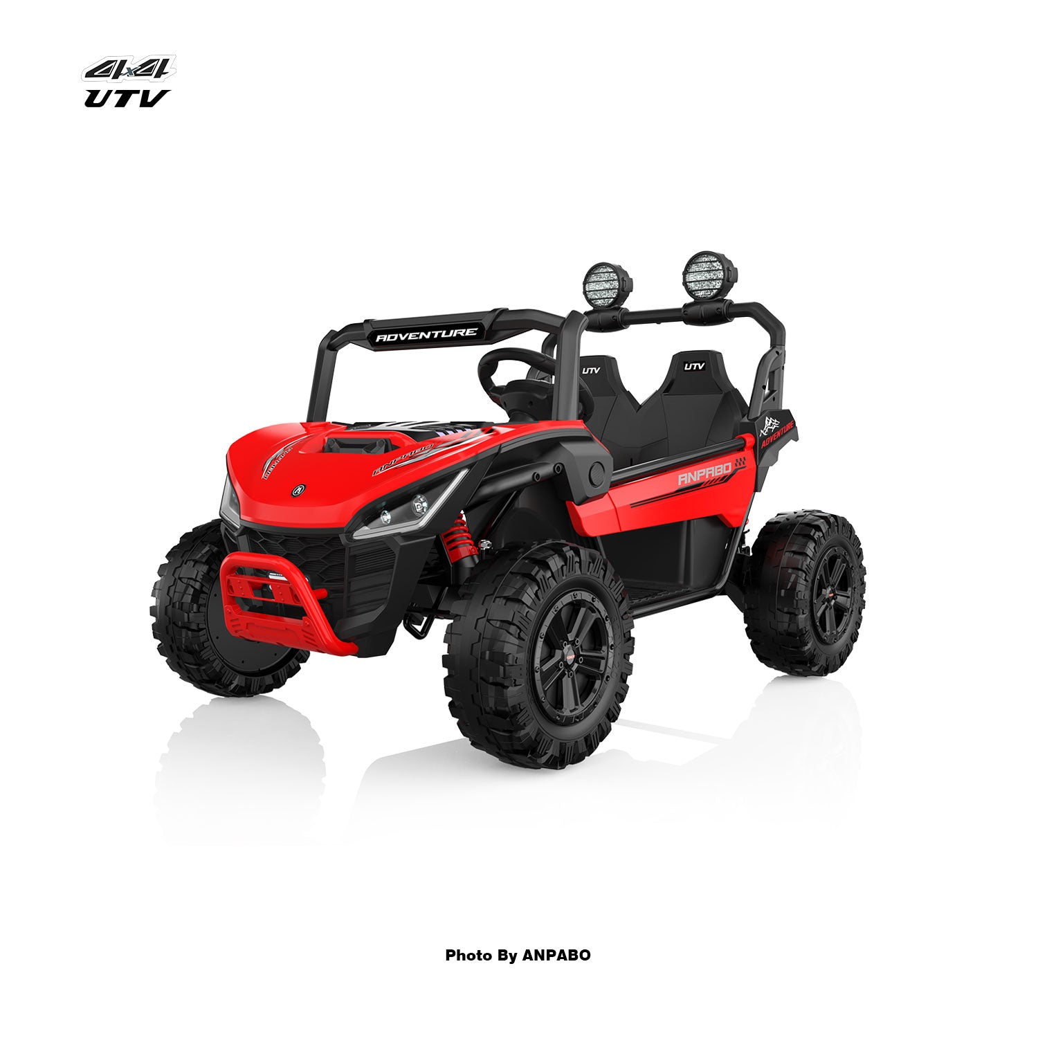 24V APBODirect Terrain Ride-On Buggy-UTV with Remote-red