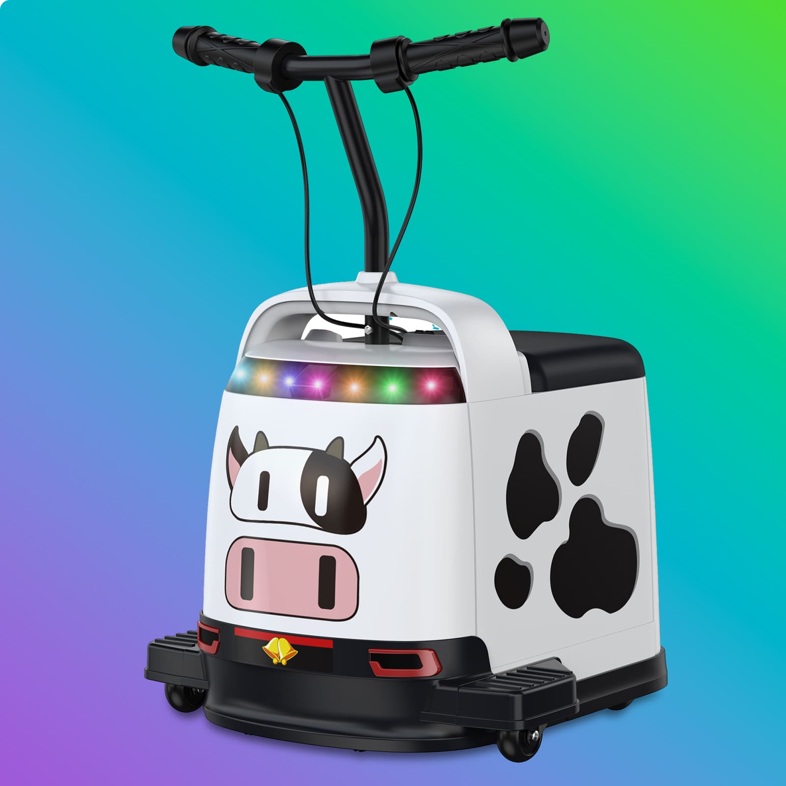 ANPABO 24V Quiet Ride-On: 180W Scooter Motor, 5MPH, Anti-Tip, Safe Indoor/Outdoor Fun