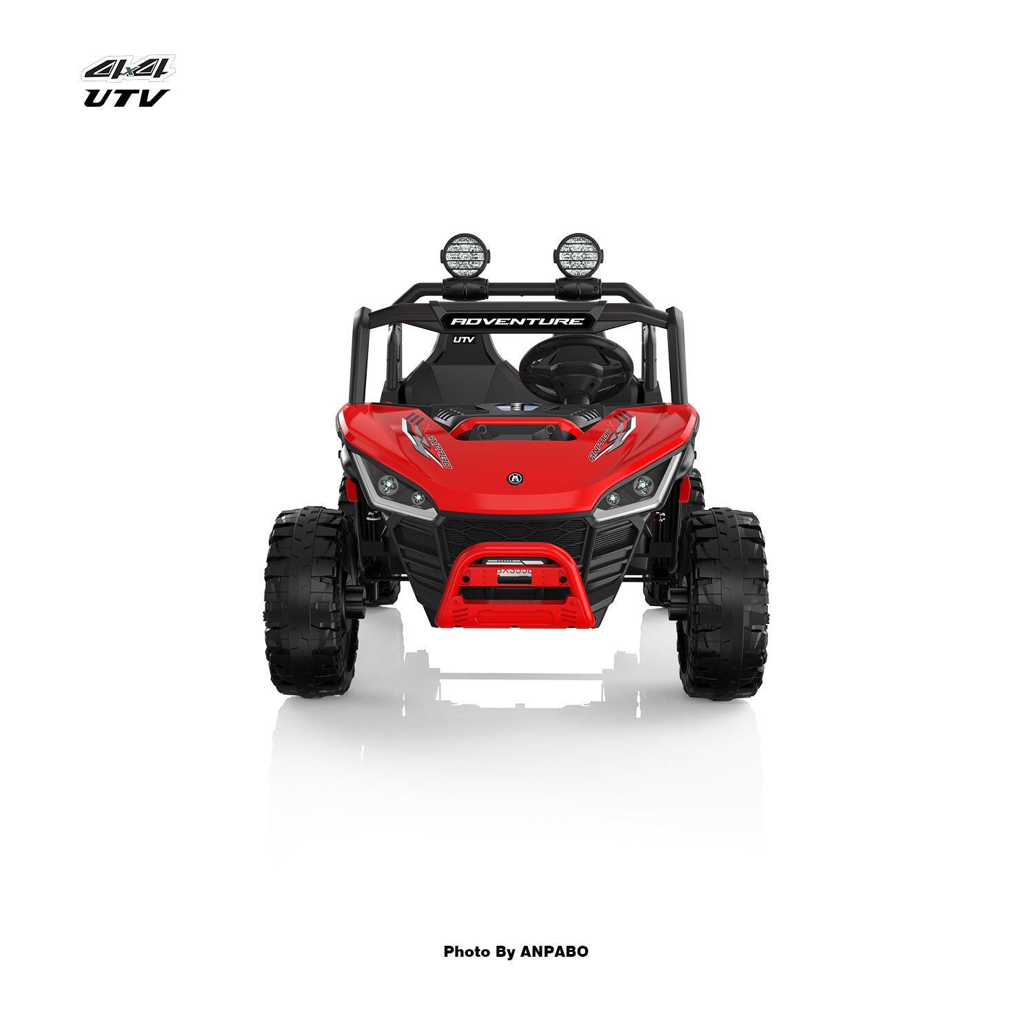 24V APBODirect Terrain Ride-On Buggy-UTV with Remote-red