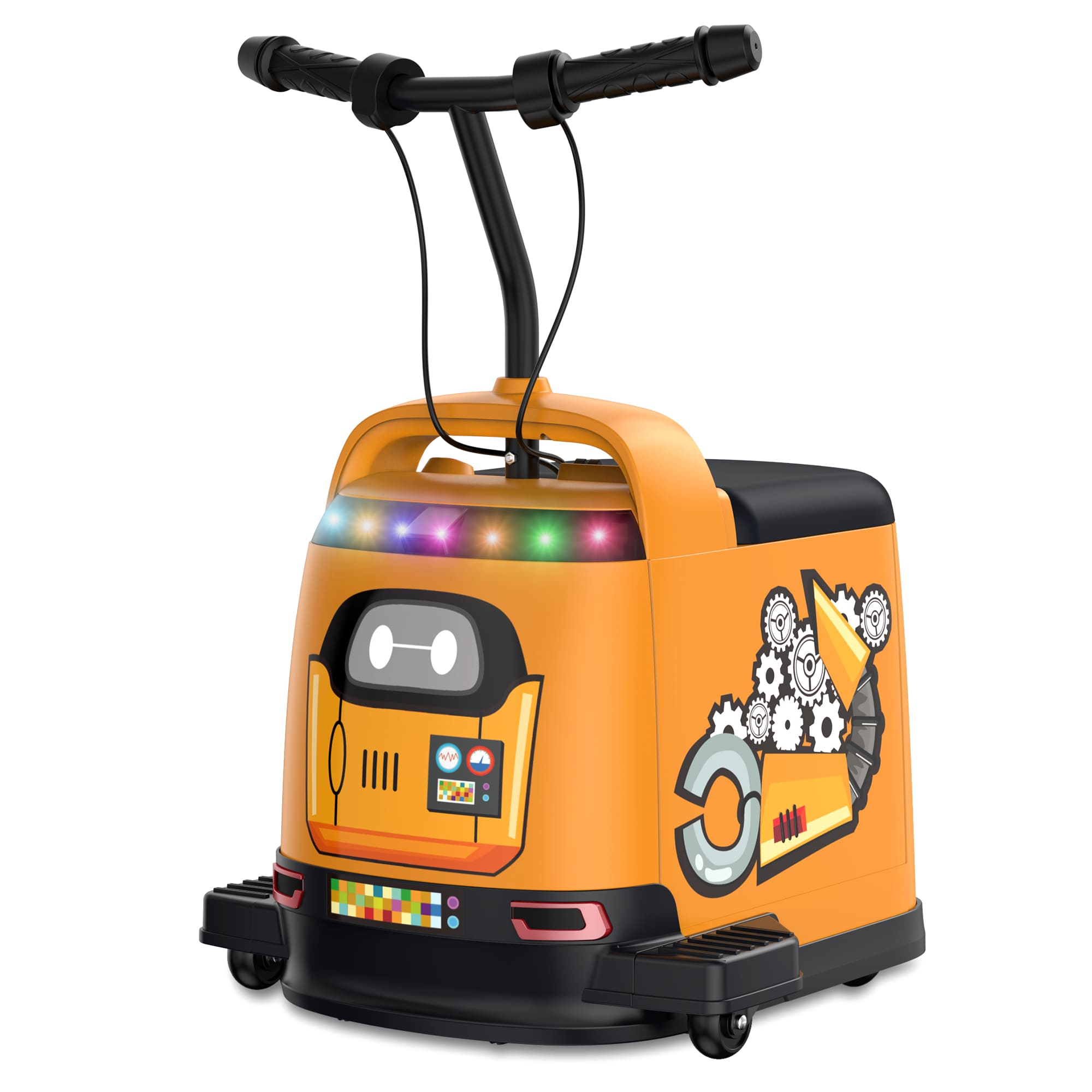 ANPABO 24V Quiet Ride-On: 180W Scooter Motor, 5MPH, Anti-Tip, Safe Indoor/Outdoor Fun