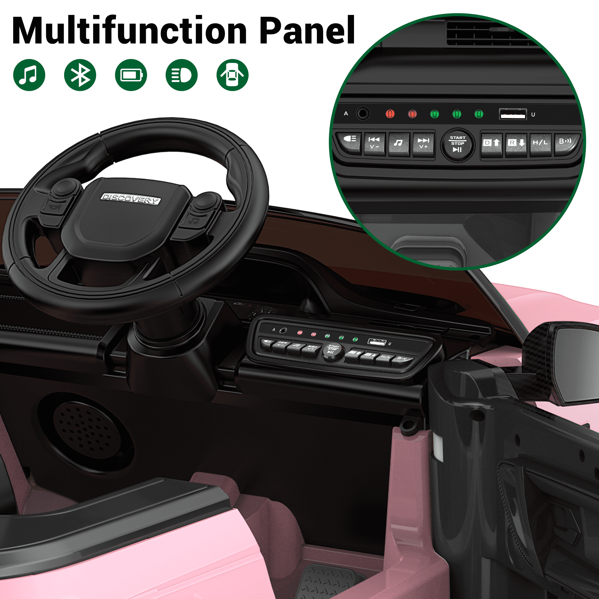 ANPABO 12V Licensed Car Land Rover With Remote/Bluetooth