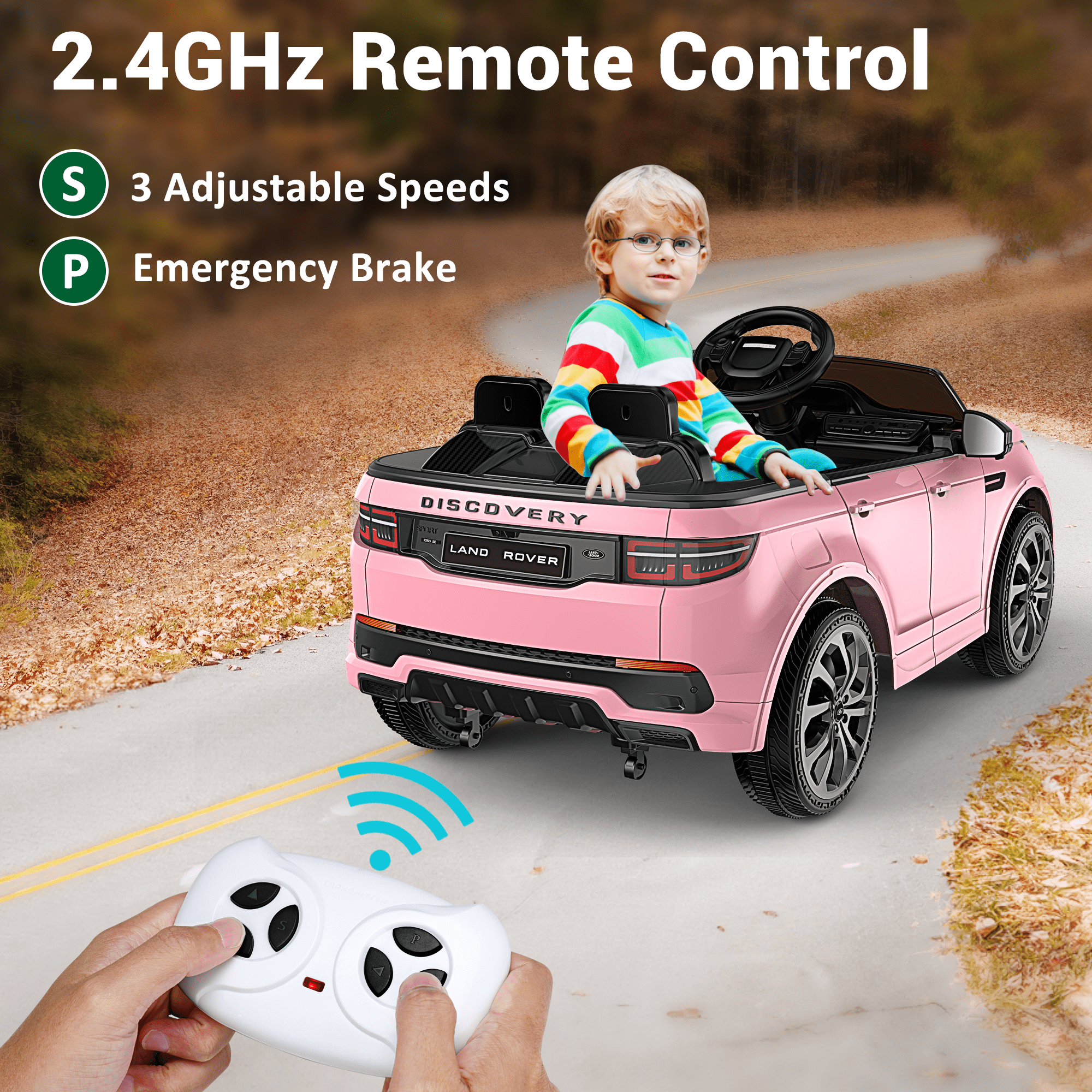 ANPABO 12V Licensed Car Land Rover With Remote/Bluetooth
