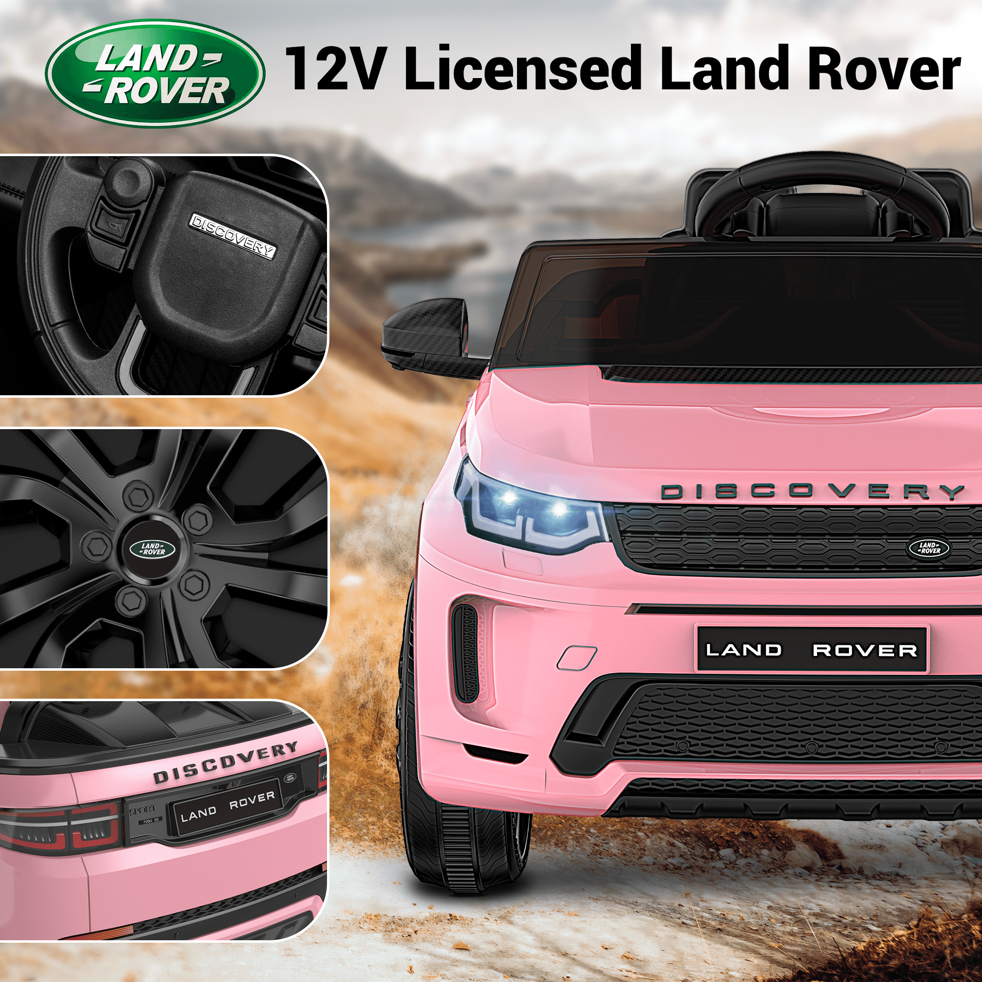ANPABO 12V Licensed Car Land Rover With Remote/Bluetooth