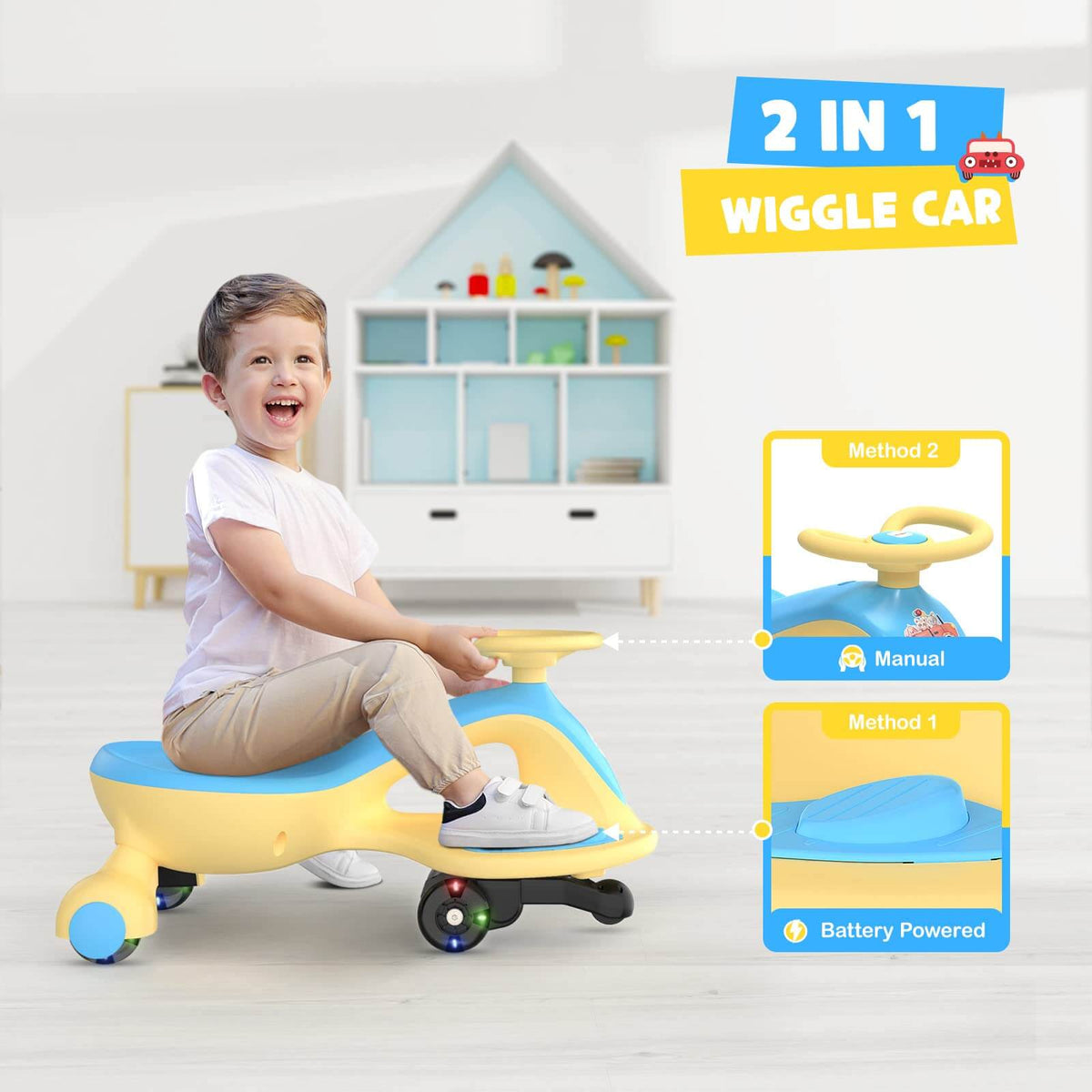 Wiggle Car with Rechargable Battery