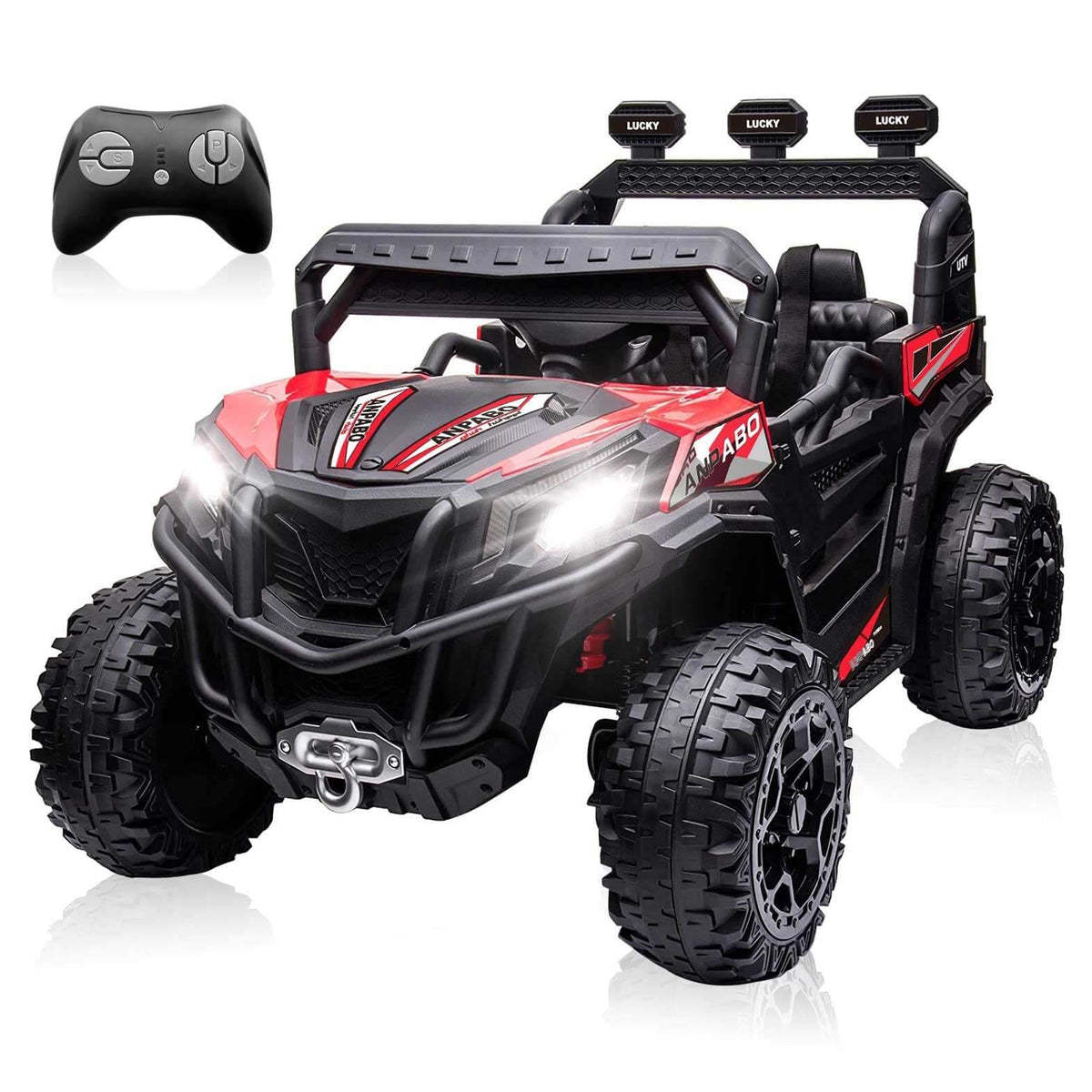 12V Ride on UTV with Remote Control-Red