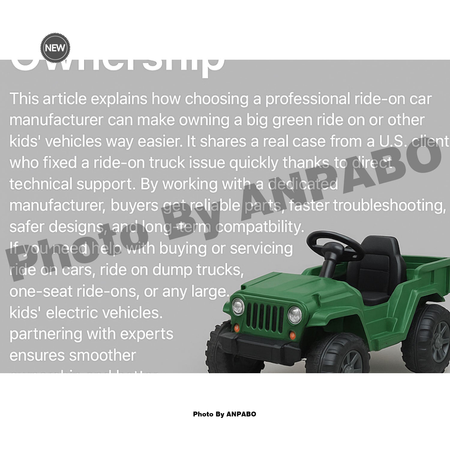 Big Green Ride On Solutions for Smarter Play and Easy Ownership