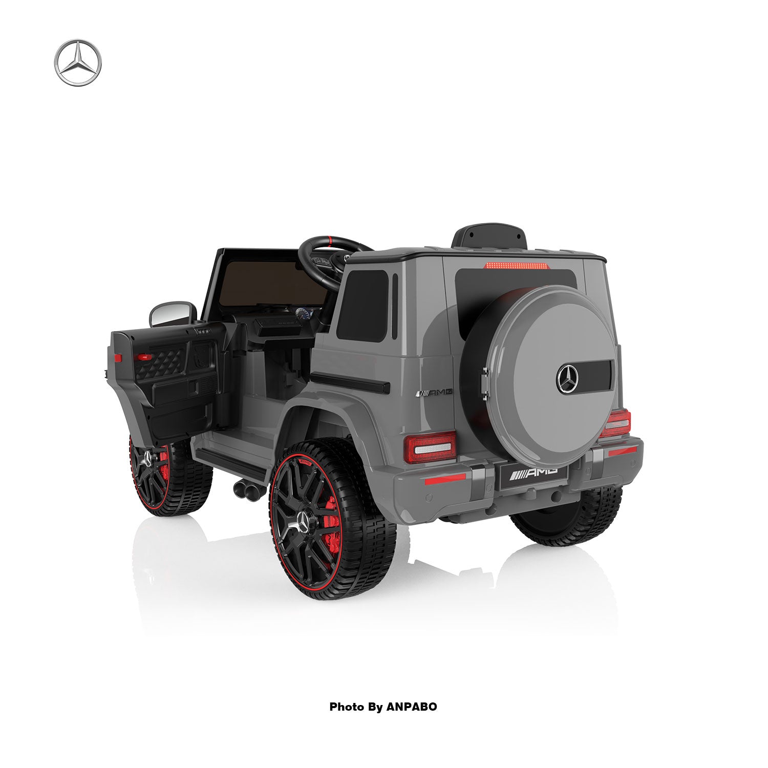 24V 2-Seater Mercedes-Benz G63 Kids Ride On Car/SUV with Remote Control-gray