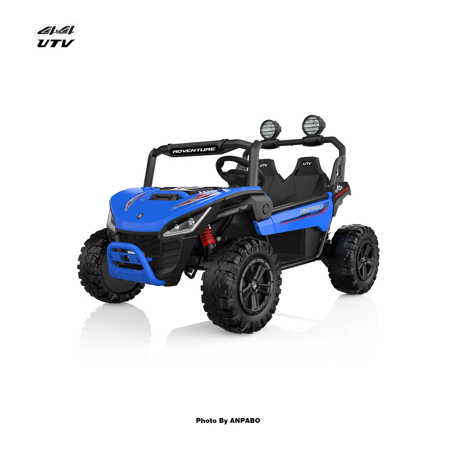24V APBODirect Terrain Ride-On Buggy-UTV with Remote-blue