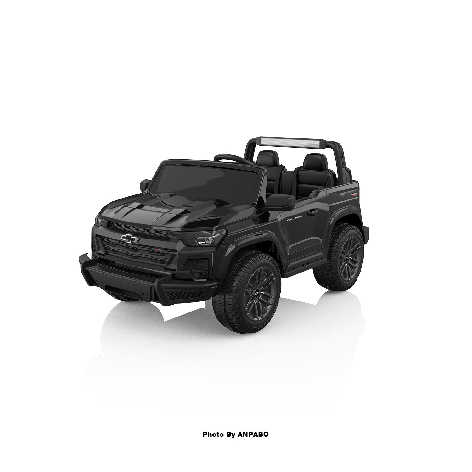 24V Licensed Chevrolet Colorado 2-Seater Kids Ride On Truck-black