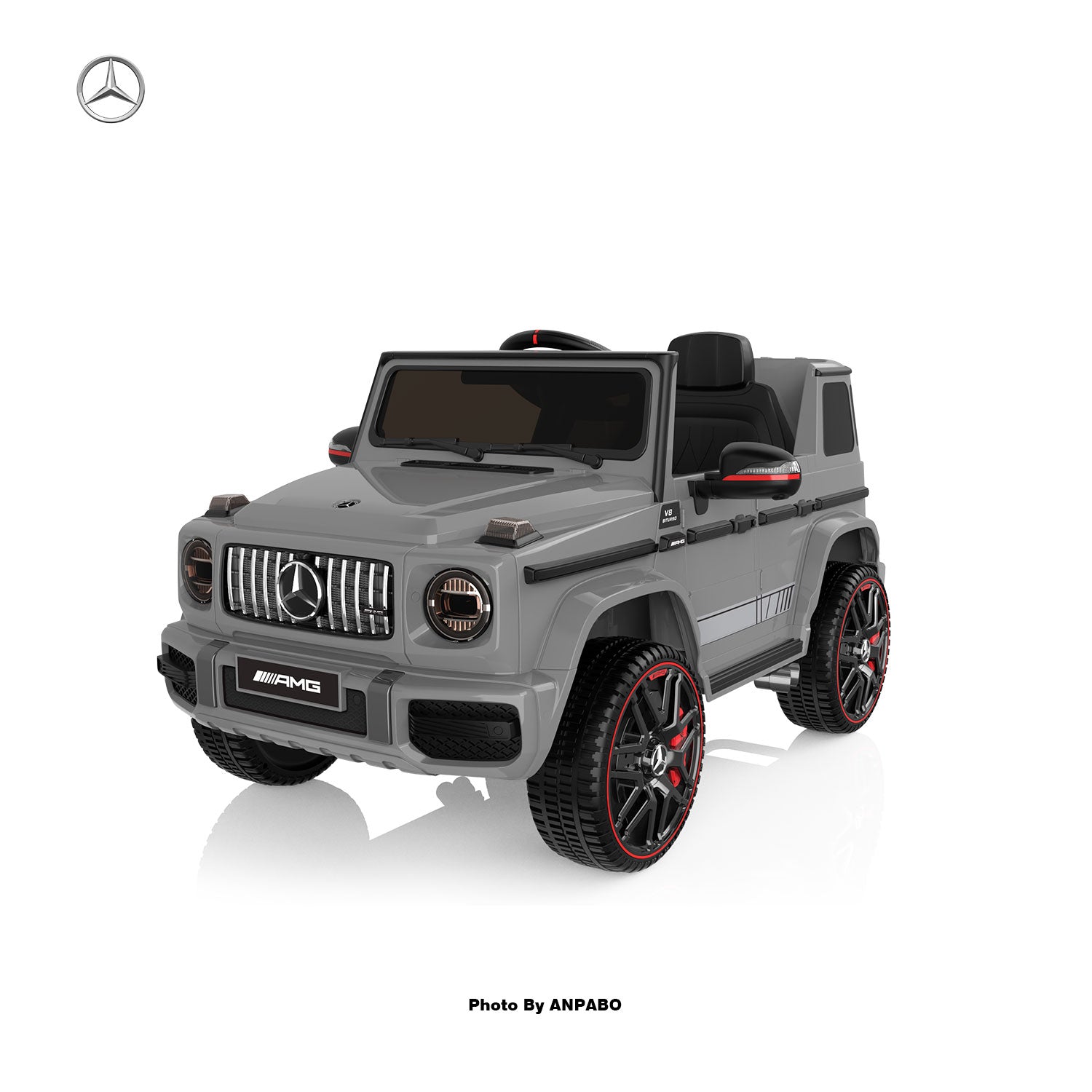 12V 2-Seater Mercedes-Benz G63 Kids Ride On Car/SUV with Remote Control-gray
