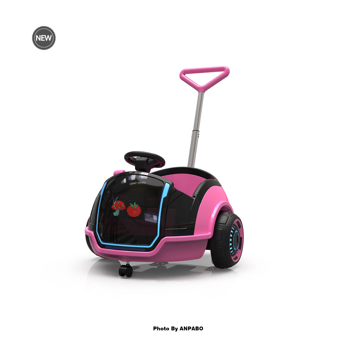 12V 3-In-1 Ride On Car Designed to Grow With Your Child-LED-pink