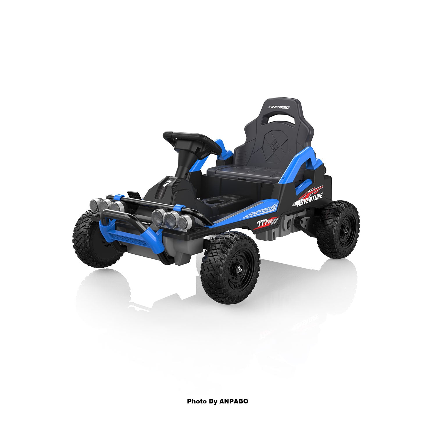 24V Off-Road Car with Throttle & Clutch Pedal for All-Terrain Fun-blue