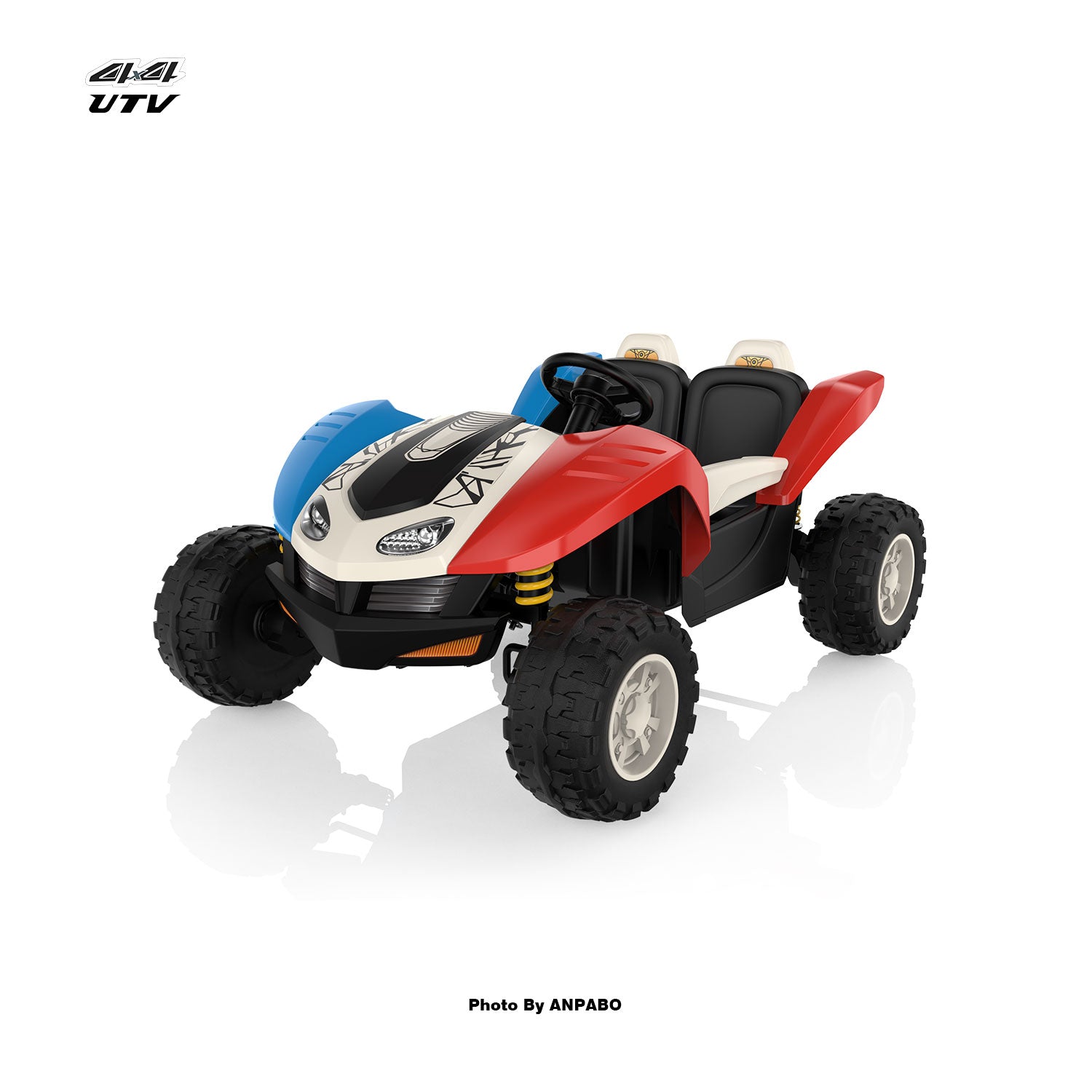 24V Bionic All Terrain UTV Ride on Buggy with Remot-blue&red