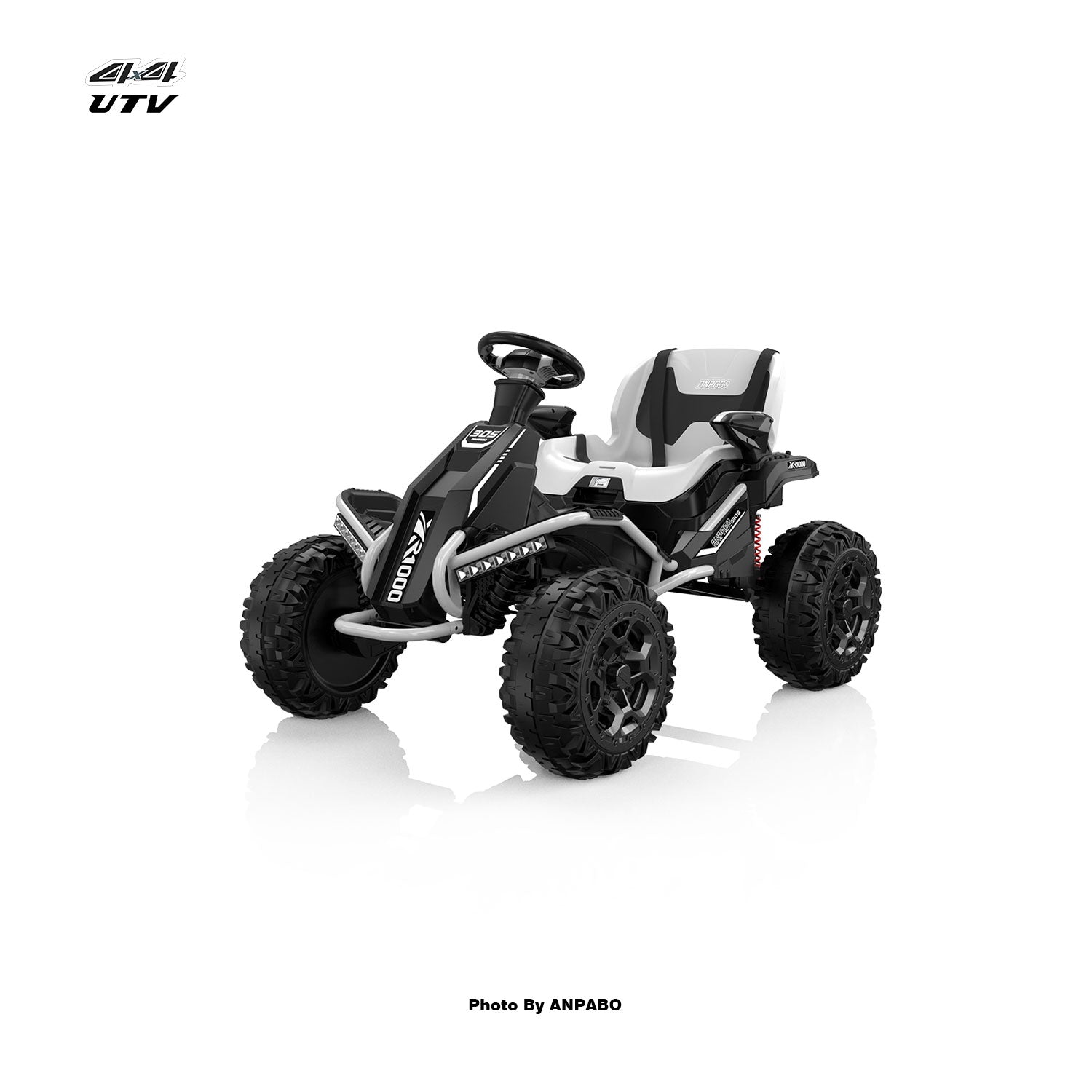 24V APBODirect Terrain Ride-On Buggy with Remote-white