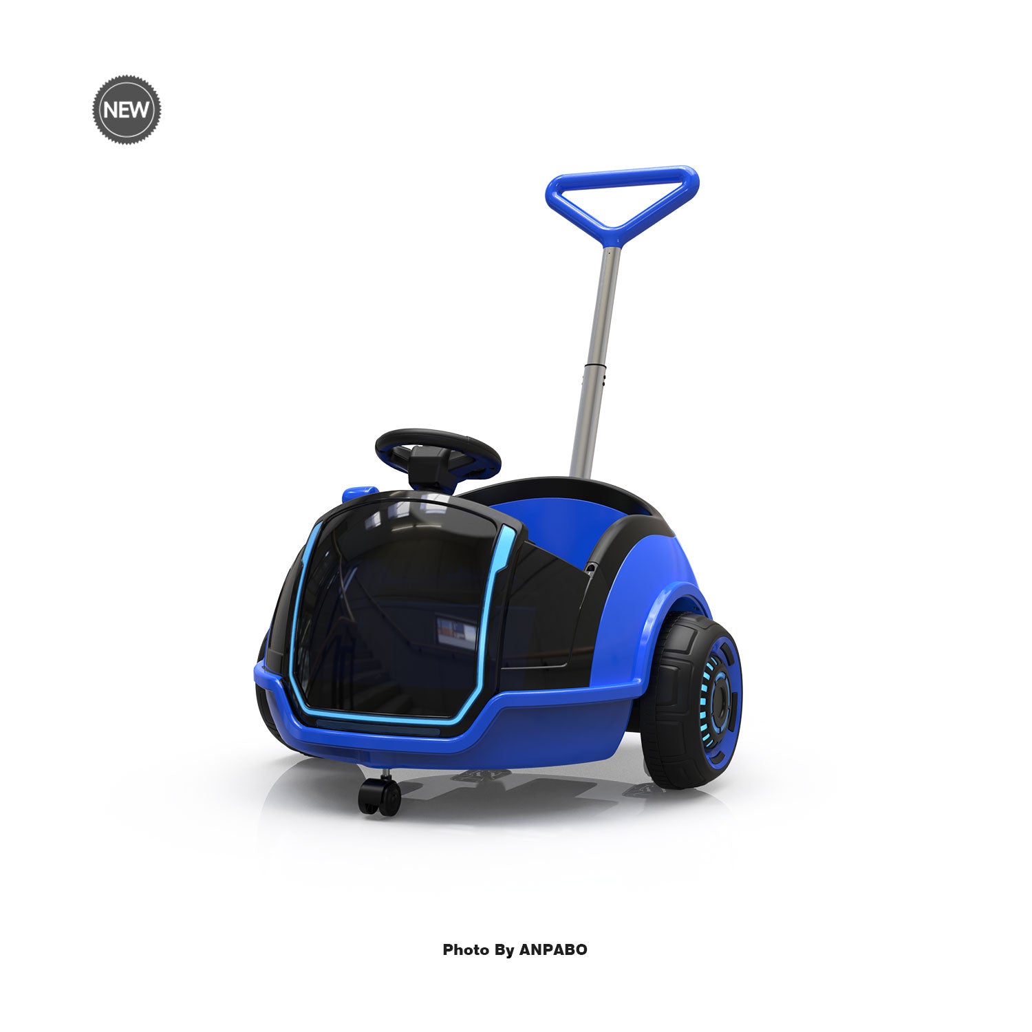 12V 3-In-1 Ride On Car Designed to Grow With Your Child-blue