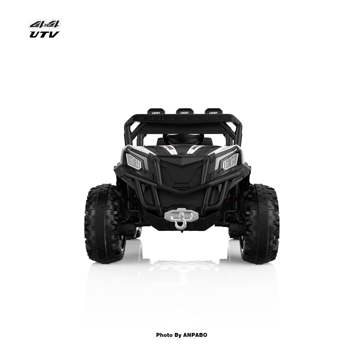24V APBODirect Terrain Ride-On Buggy with Remote-Max-R 24V 4WD UTV -white