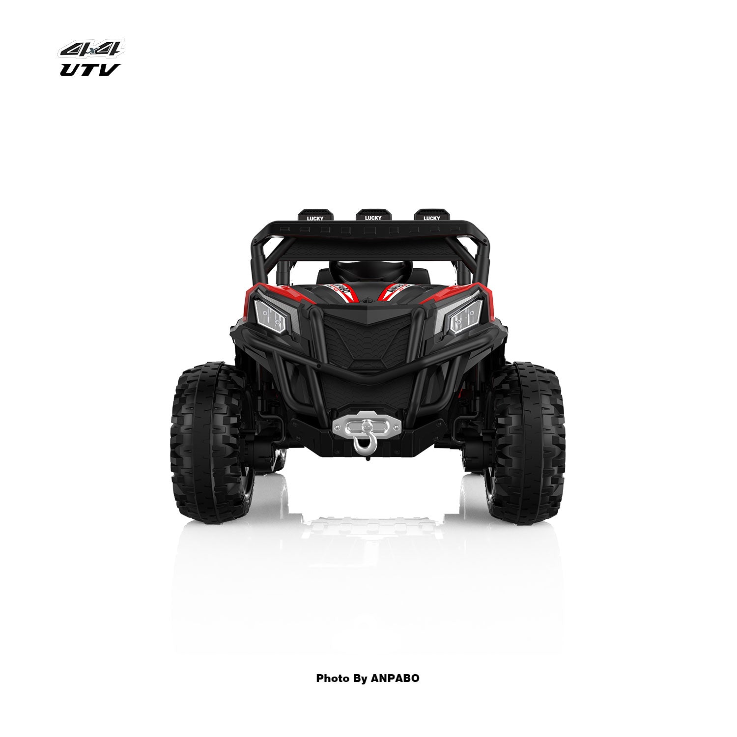 24V APBODirect Terrain Ride-On Buggy with Remote-Max-R 24V 4WD UTV -red