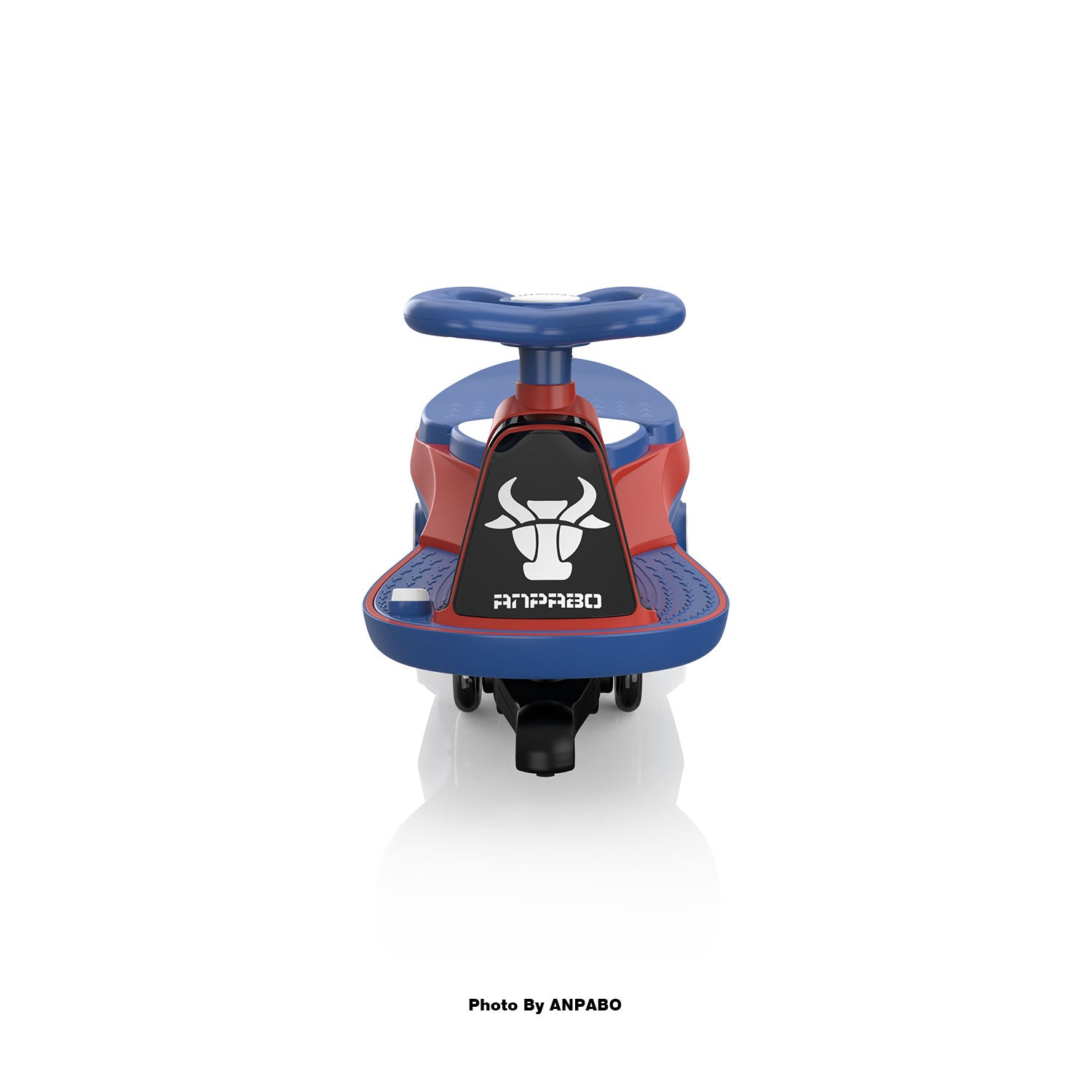 ANPABO 12V Electric Wiggle Car for Kids with LED Lights & Music-red