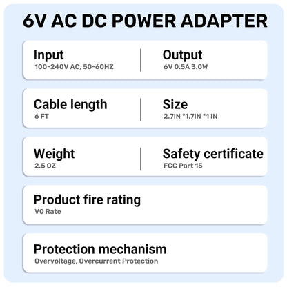 6V Charger with Square Plug for 6V Ride on Car