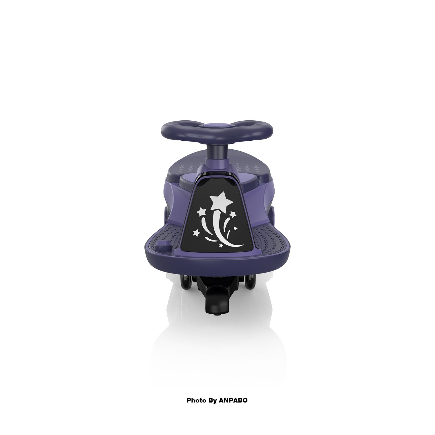 ANPABO 12V Electric Wiggle Car for Kids with LED Lights & Music-Purple