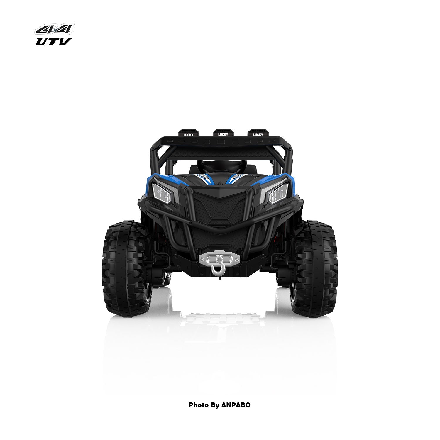 24V APBODirect Terrain Ride-On Buggy with Remote-Max-R 24V 4WD UTV -blue