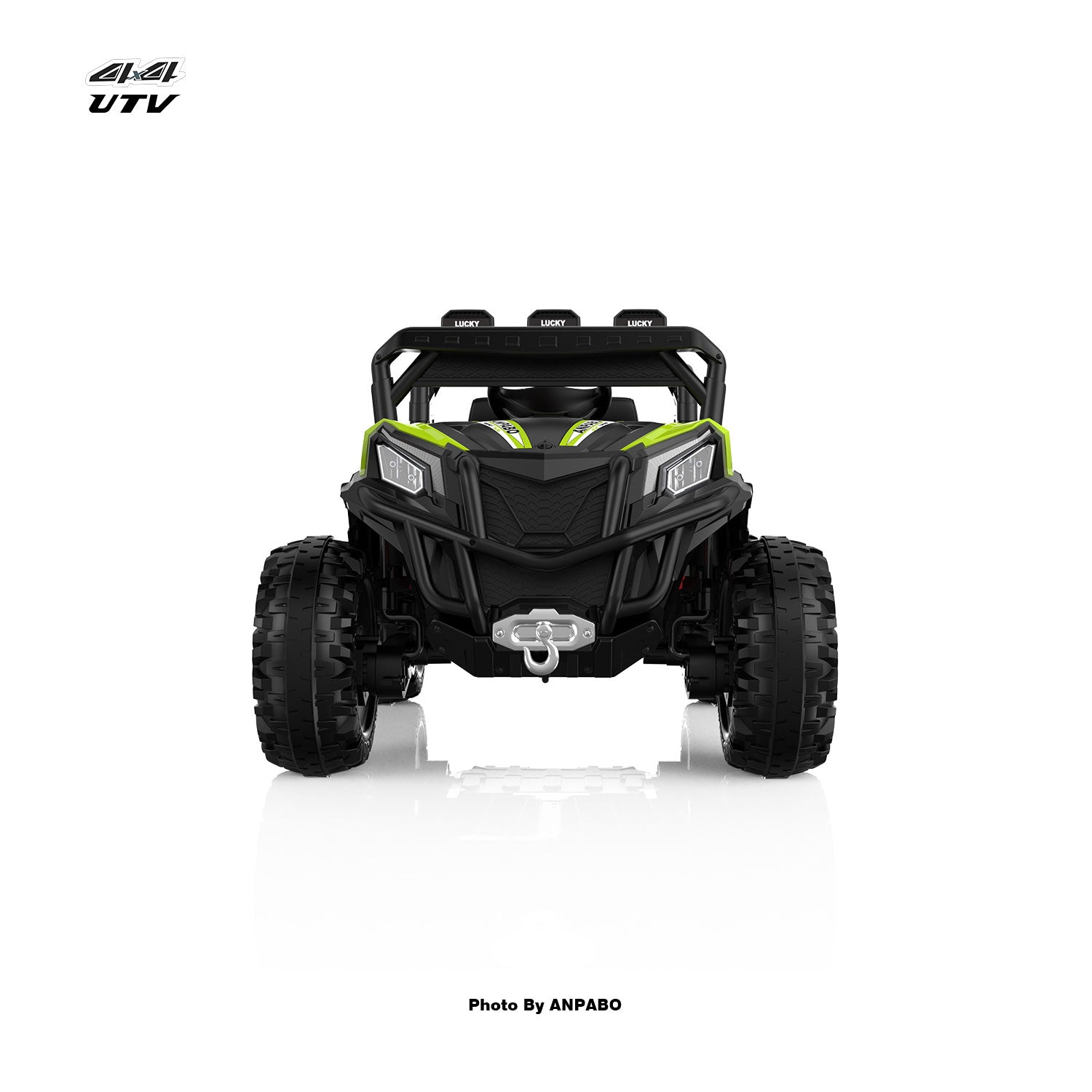 24V APBODirect Terrain Ride-On Buggy with Remote-Max-R 24V 4WD UTV -green