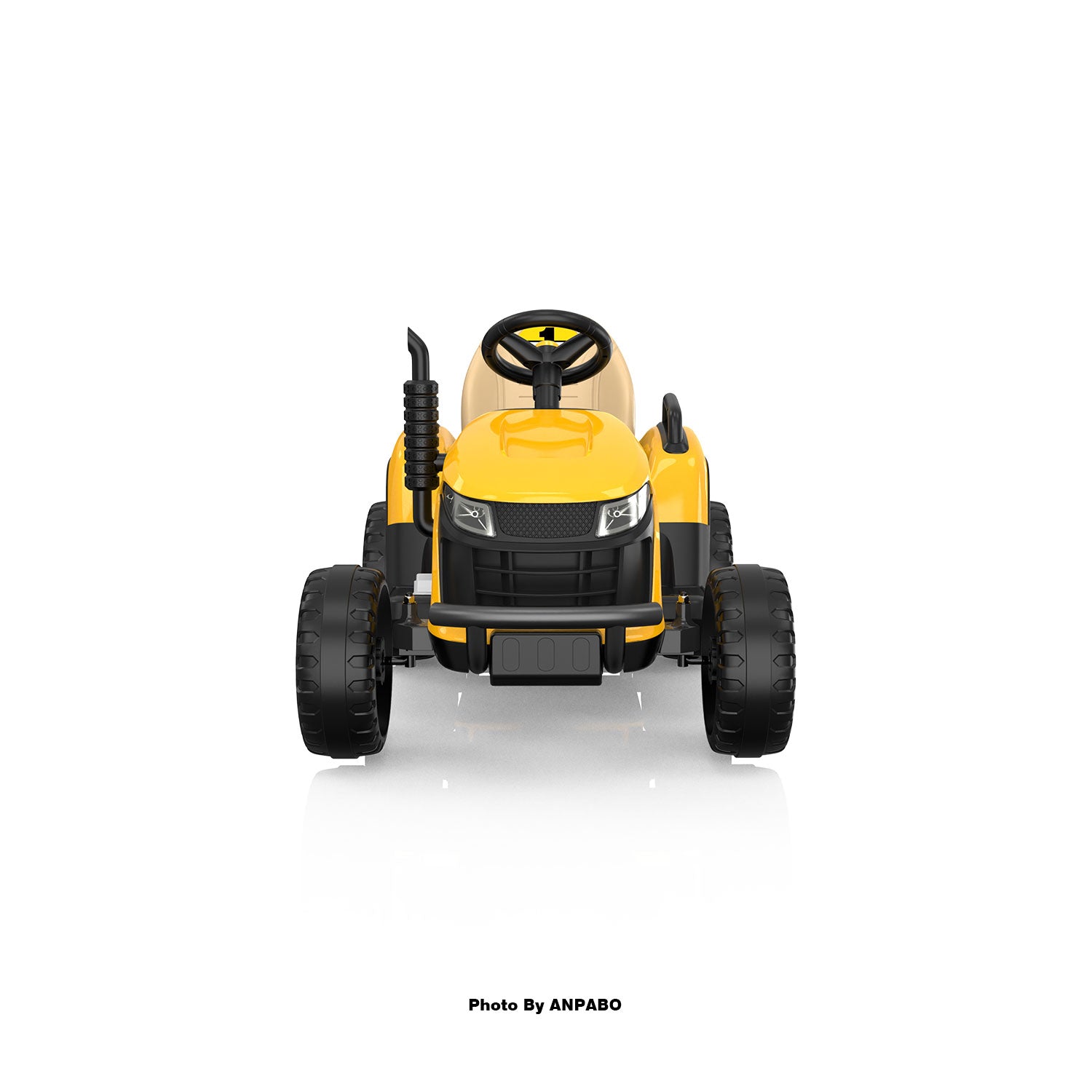 ANPABO 24V Kids Ride-On Tractor with Trailer-yellow