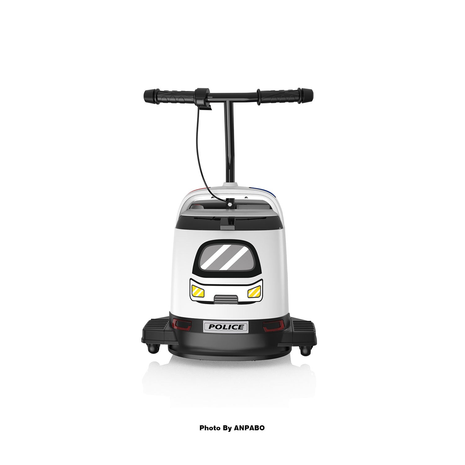 ANPABO 24V Kids Ride On Car with Lights & Music-white