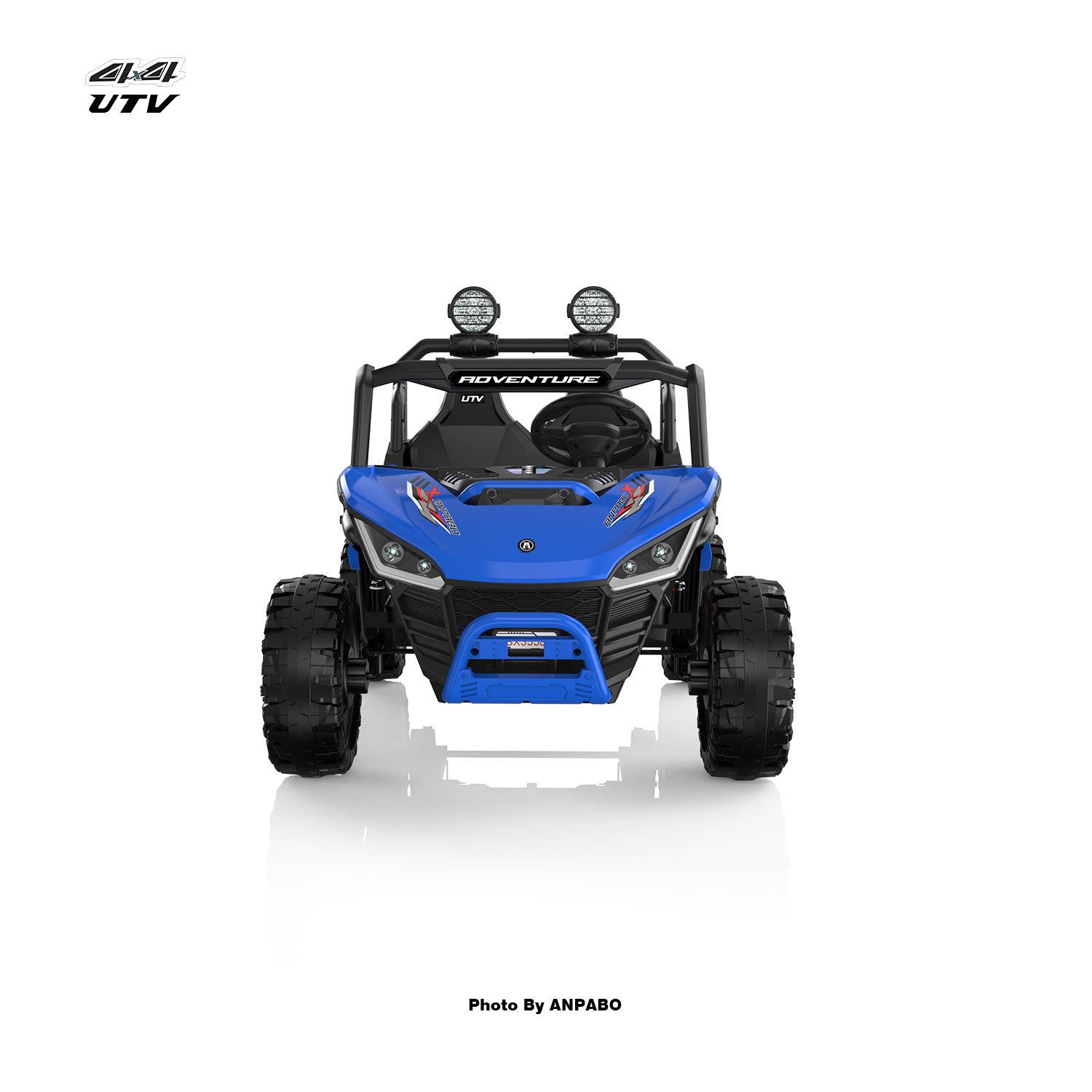24V APBODirect Terrain Ride-On Buggy-UTV with Remote-blue