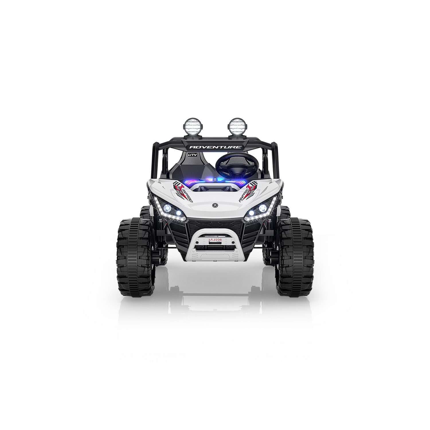 24V ANPOBO Direct Terrain Ride-On Buggy-UTV with Remote-WHITE
