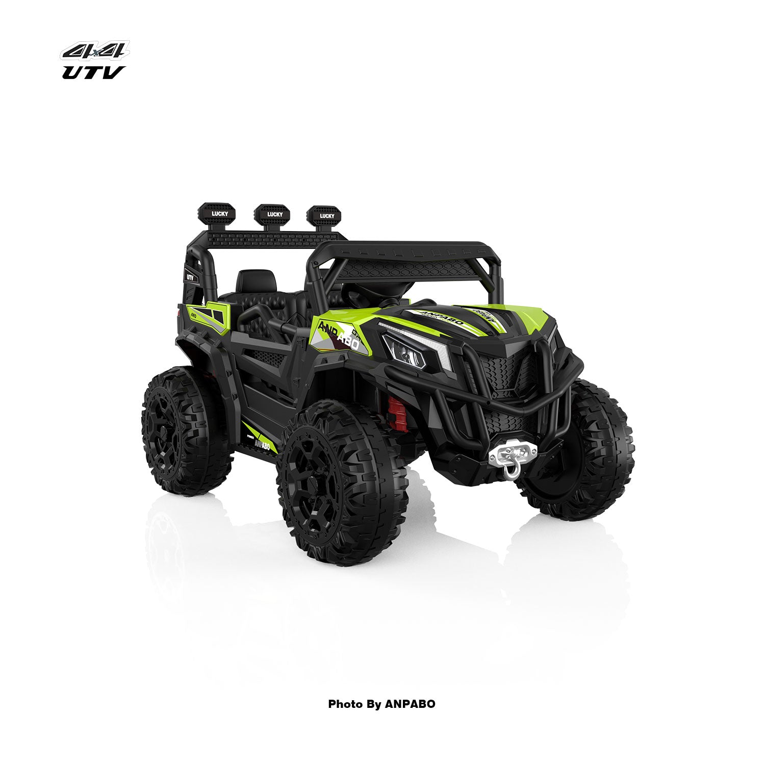 24V APBODirect Terrain Ride-On Buggy with Remote-Max-R 24V 4WD UTV -green