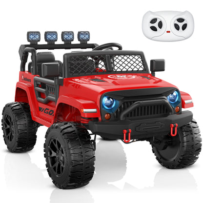 ANPABO 24 Volt 4WD Truck Two Seater With Parent Remote Control And Bluetooth Music Player 3-8 Years Old