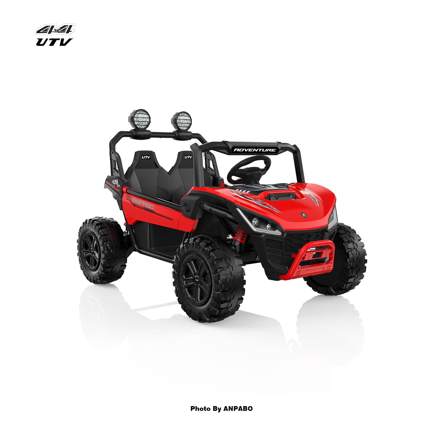 24V APBODirect Terrain Ride-On Buggy-UTV with Remote-red