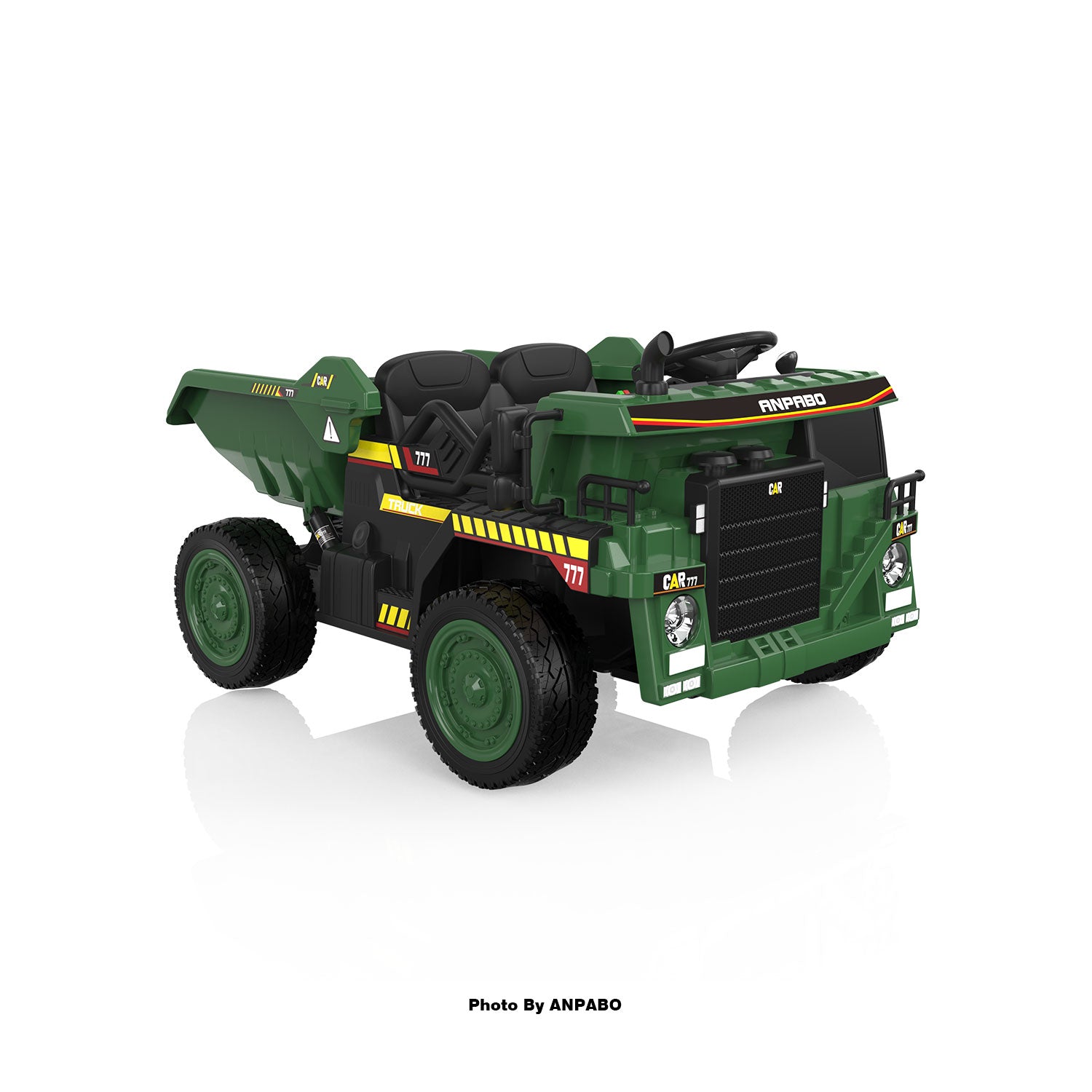 24V APBODirect Ride on Dump Truck for Kids with Remote Control-green