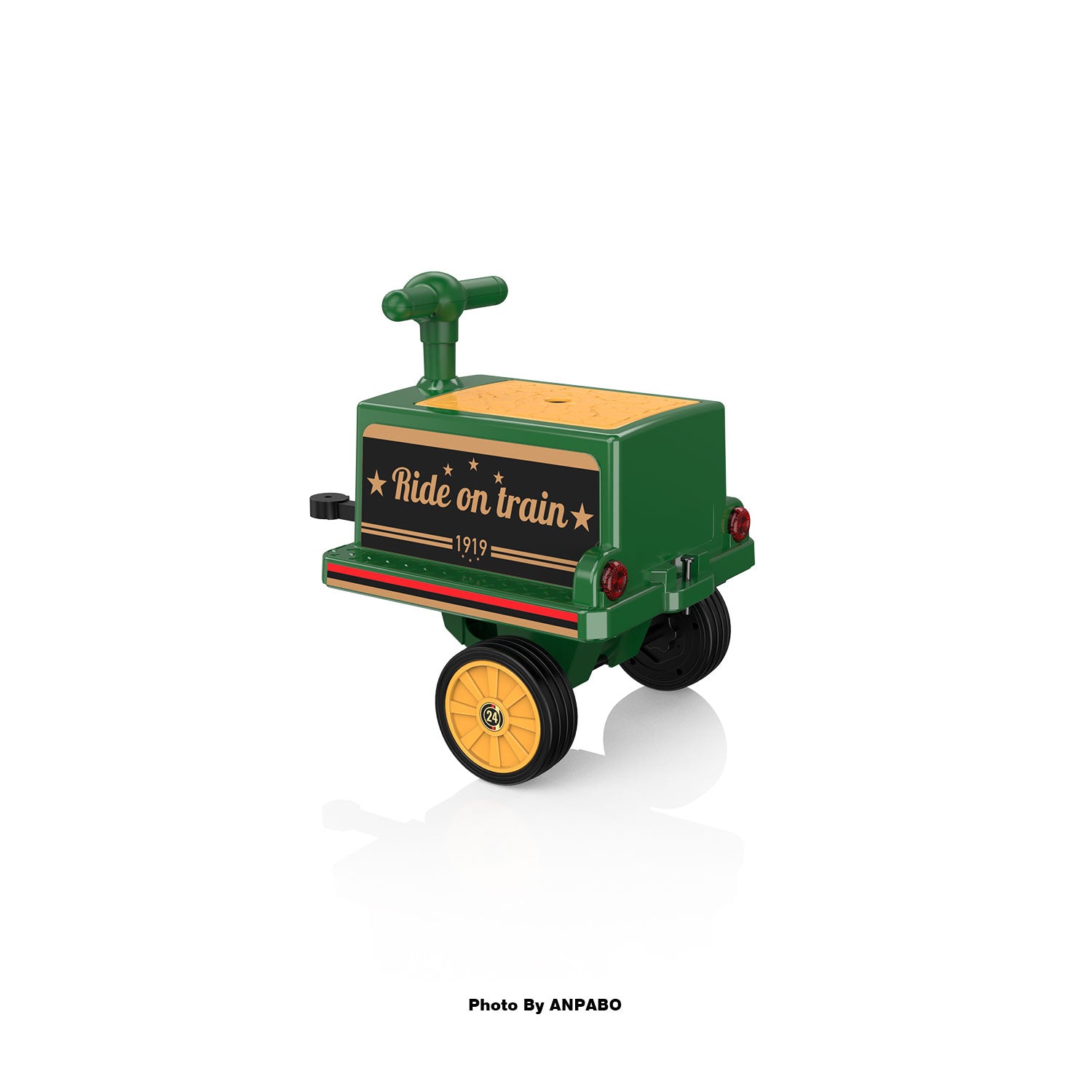 ANPABO 12V Ride-On Train Carriage with Storage-green
