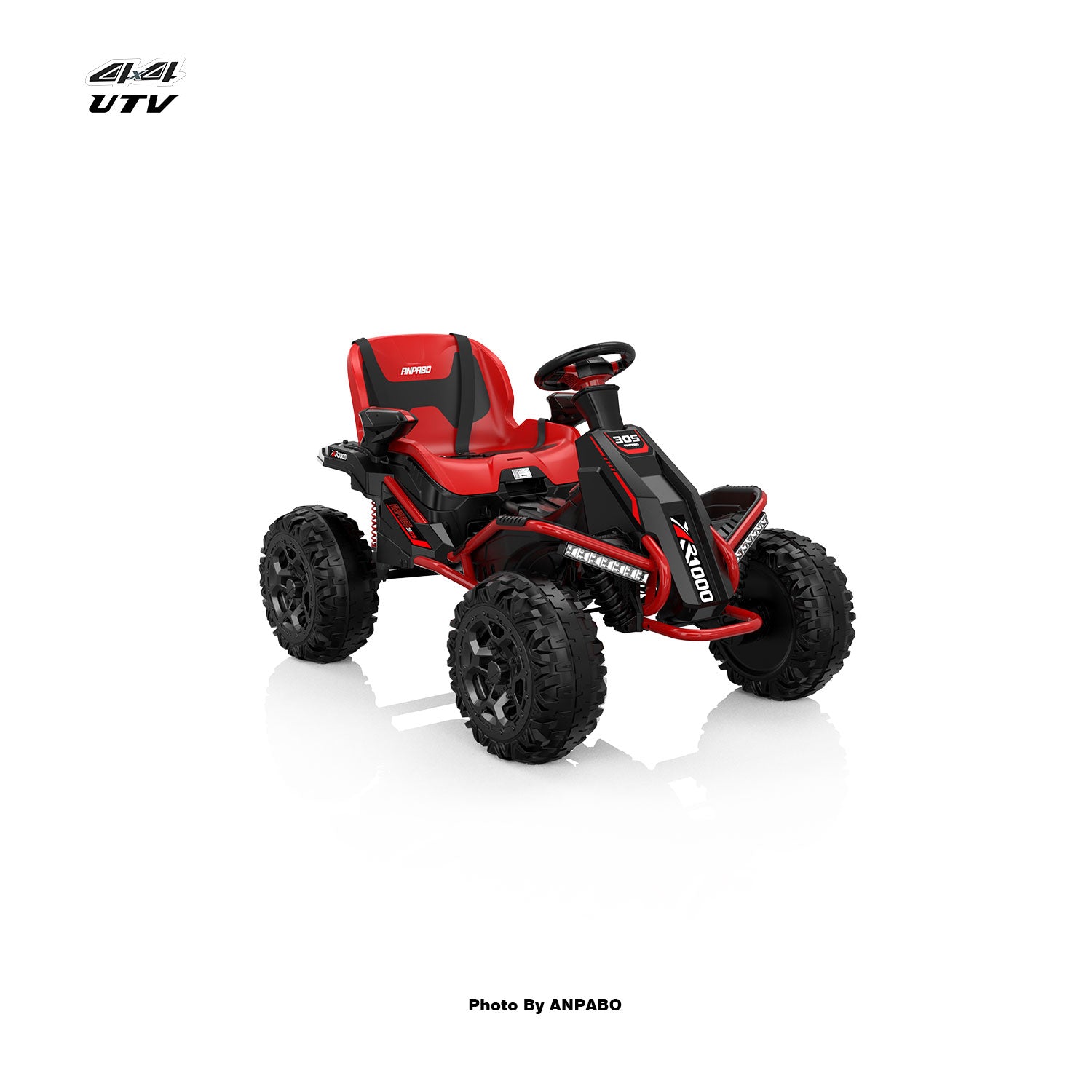 24V APBODirect Terrain Ride-On Buggy with Remote-red