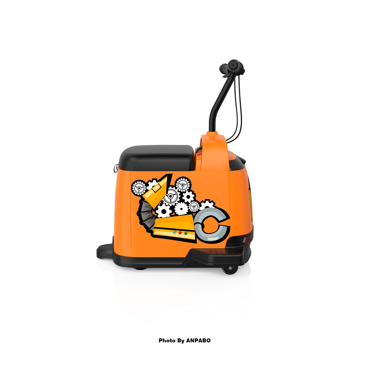 ANPABO 24V Kids Ride On Car with Lights & Music-orange