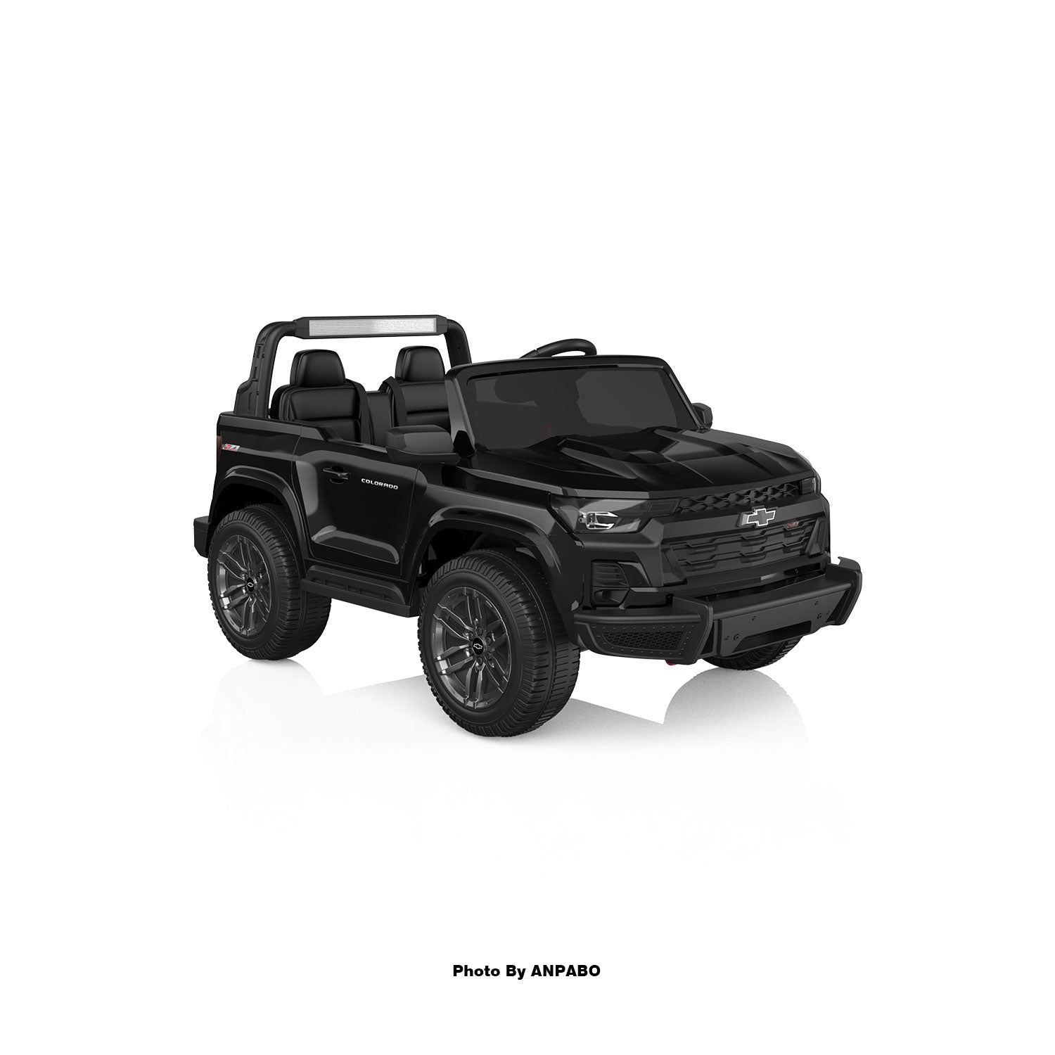 24V Licensed Chevrolet Colorado 2-Seater Kids Ride On Truck-black