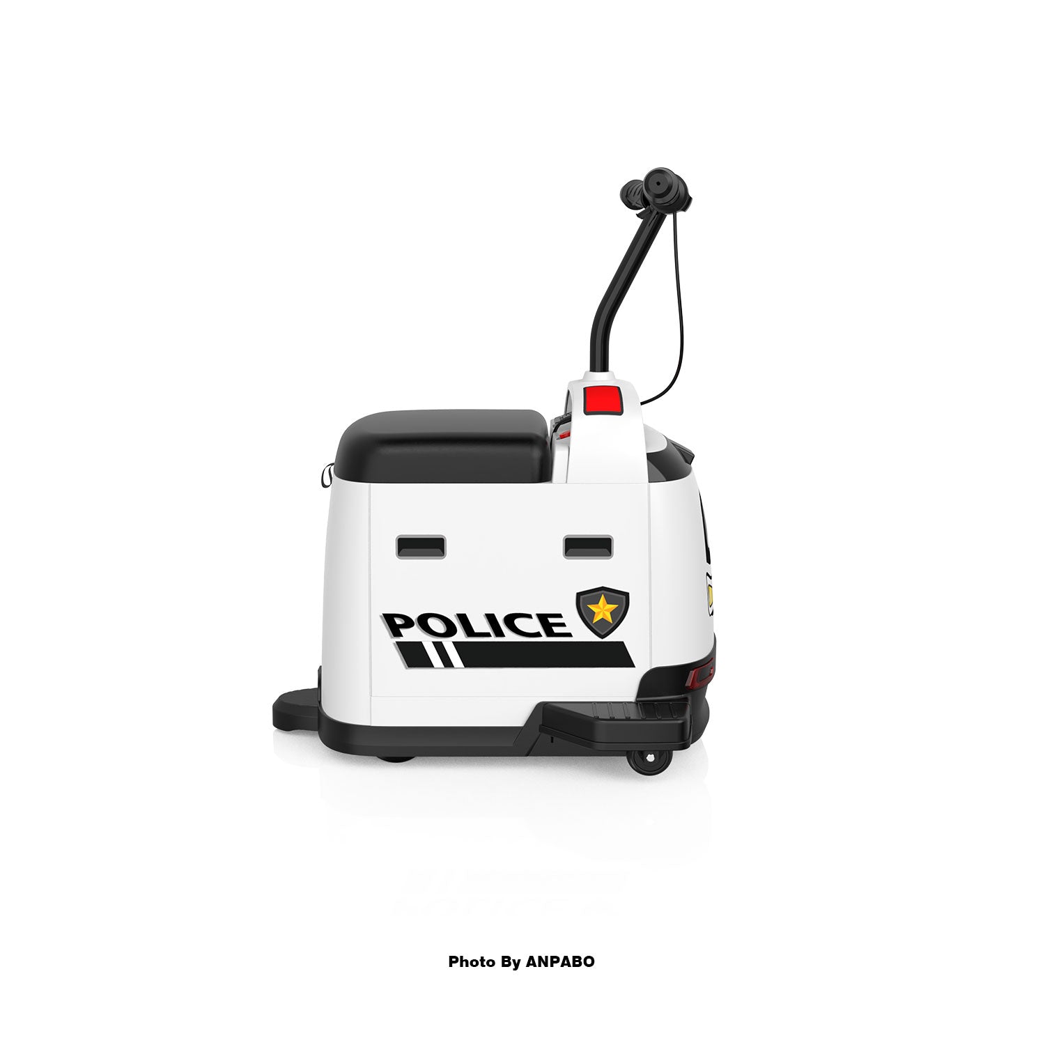 ANPABO 12V Kids Ride On Car with Lights & Music-white