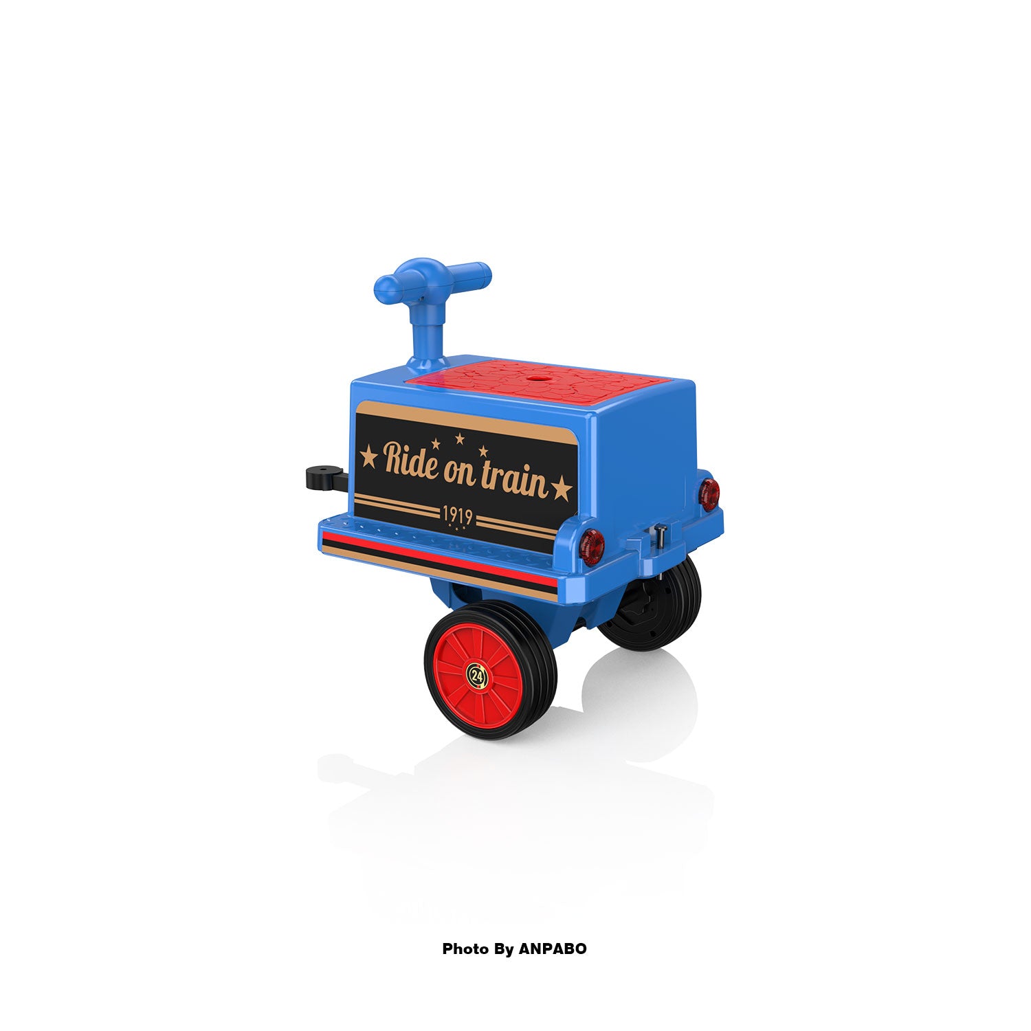 ANPABO 12V Ride-On Train Carriage with Storage-blue