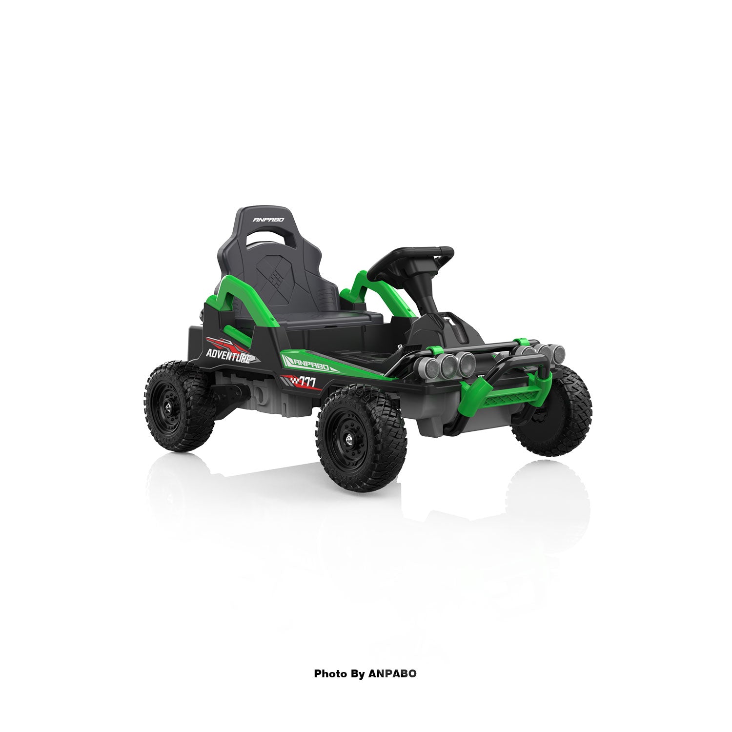 24V Off-Road Car with Throttle & Clutch Pedal for All-Terrain Fun-green
