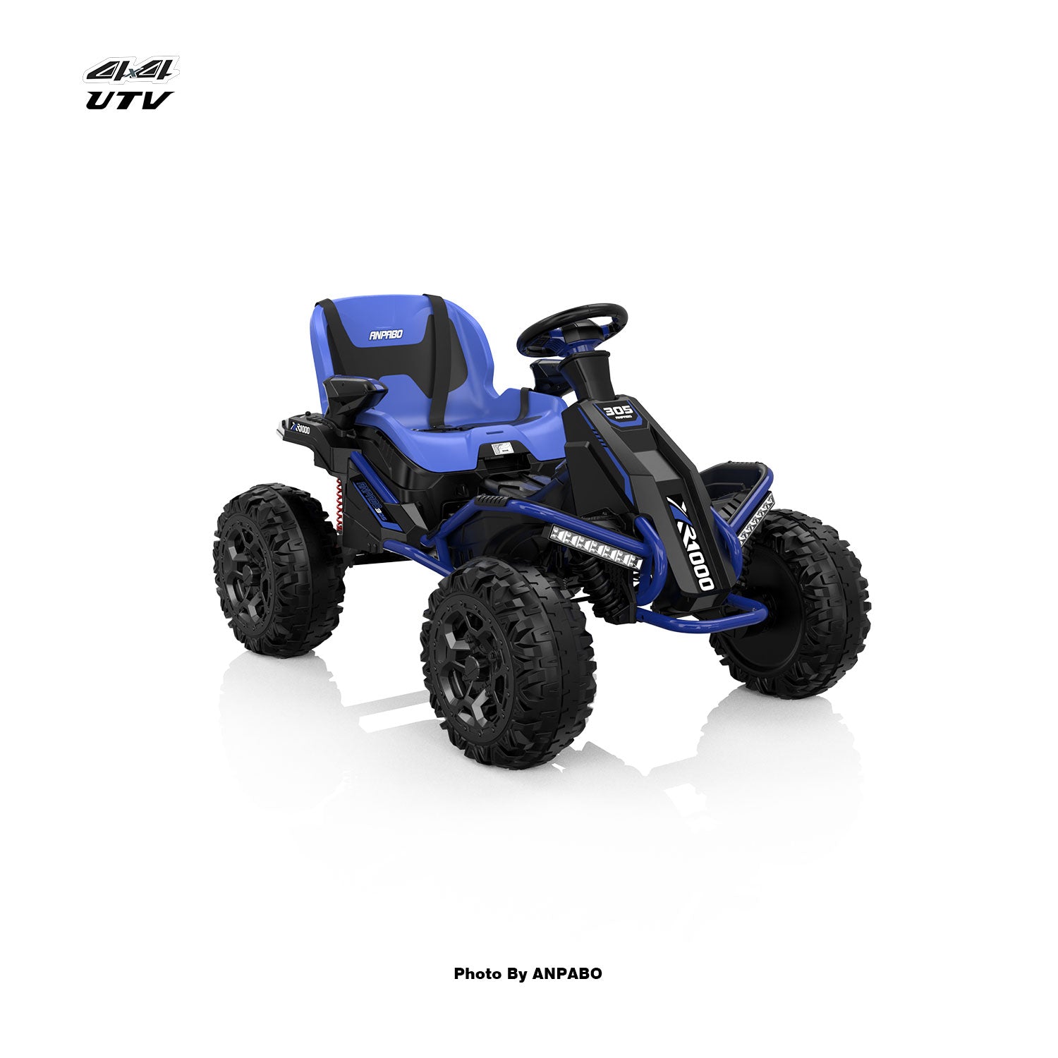24V APBODirect Terrain Ride-On Buggy with Remote-blue