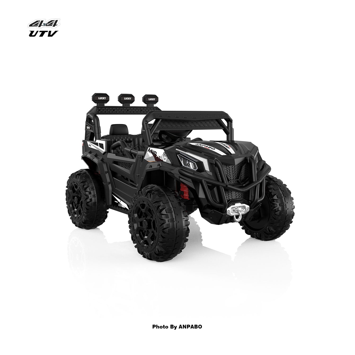 24V APBODirect Terrain Ride-On Buggy with Remote-Max-R 24V 4WD UTV -black