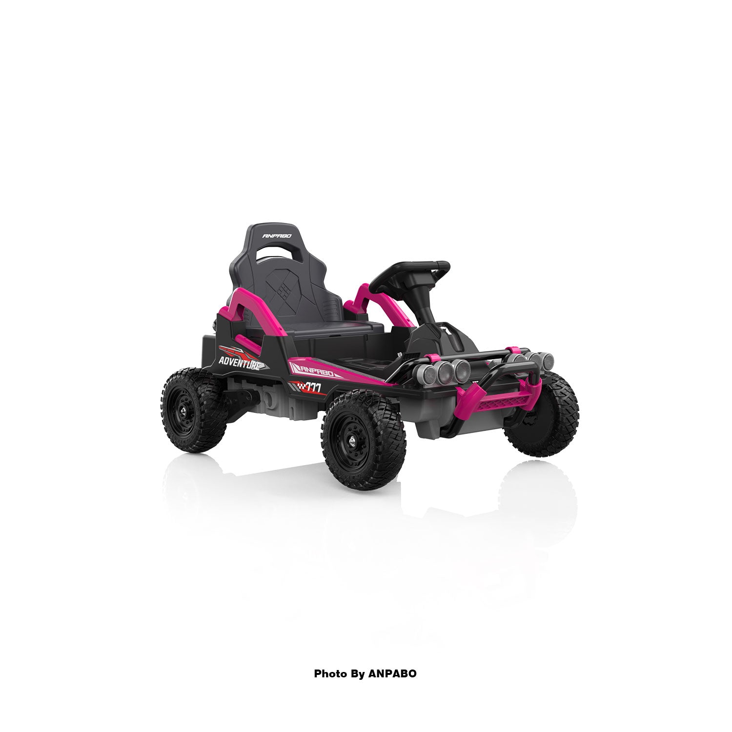 24V Off-Road Car with Throttle & Clutch Pedal for All-Terrain Fun-rose red
