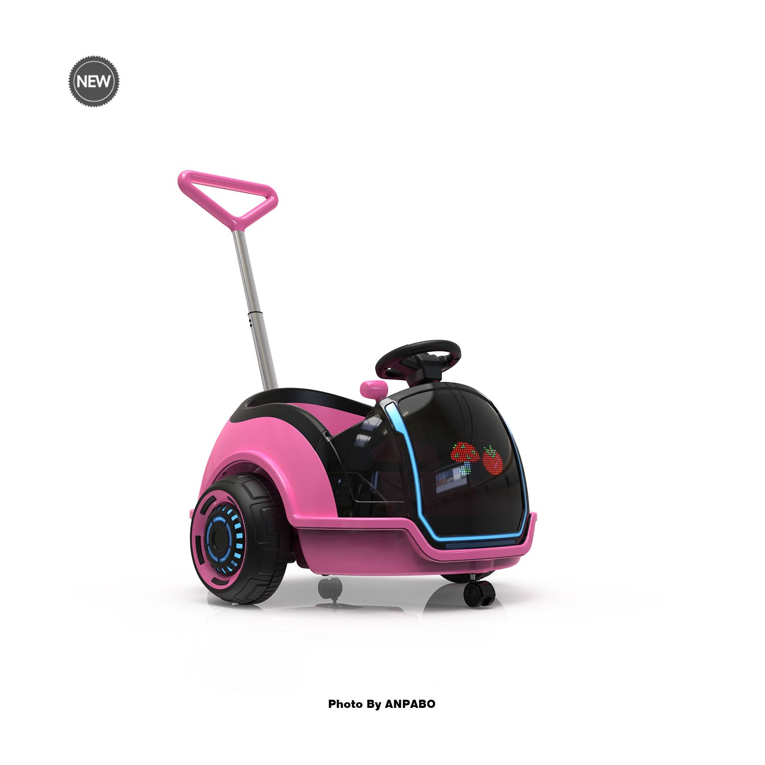 12V 3-In-1 Ride On Car Designed to Grow With Your Child-LED-pink